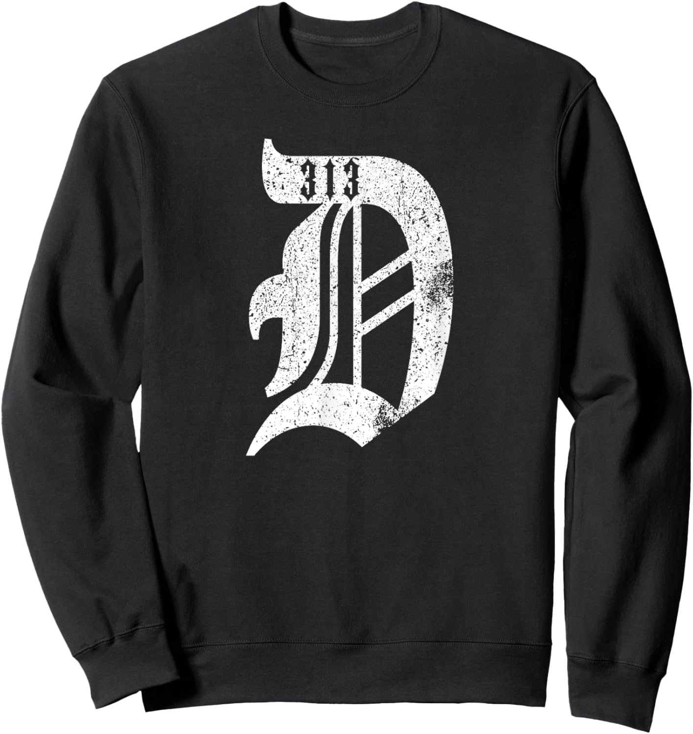 Detroit D Shirt | Detroit 313 Shirt | Detroit Michigan Sweatshirt - Sweatshirt | Black