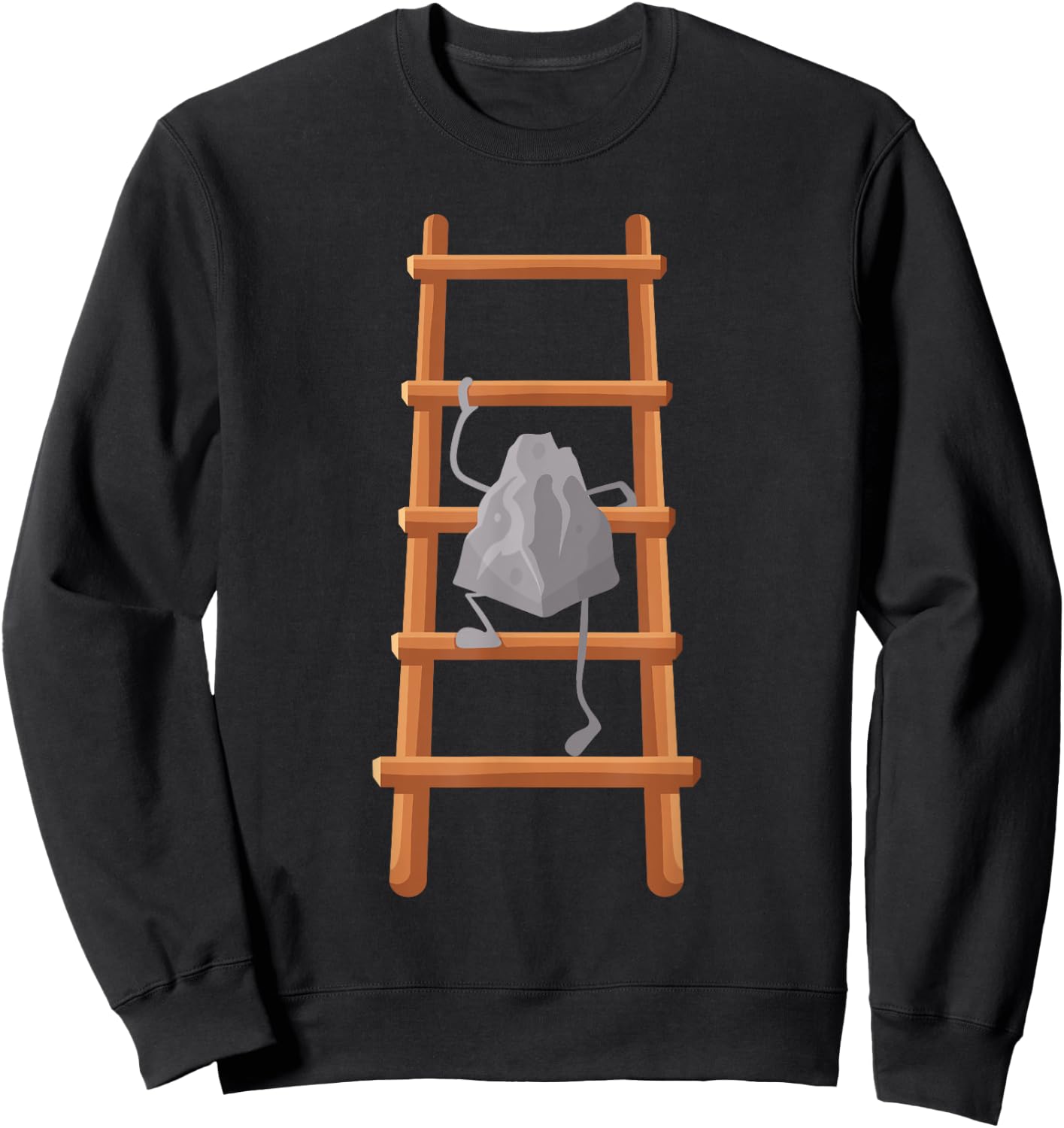 Cute Rock Climbing Art Women Bouldering Rock Climber Sweatshirt - Sweatshirt | Black