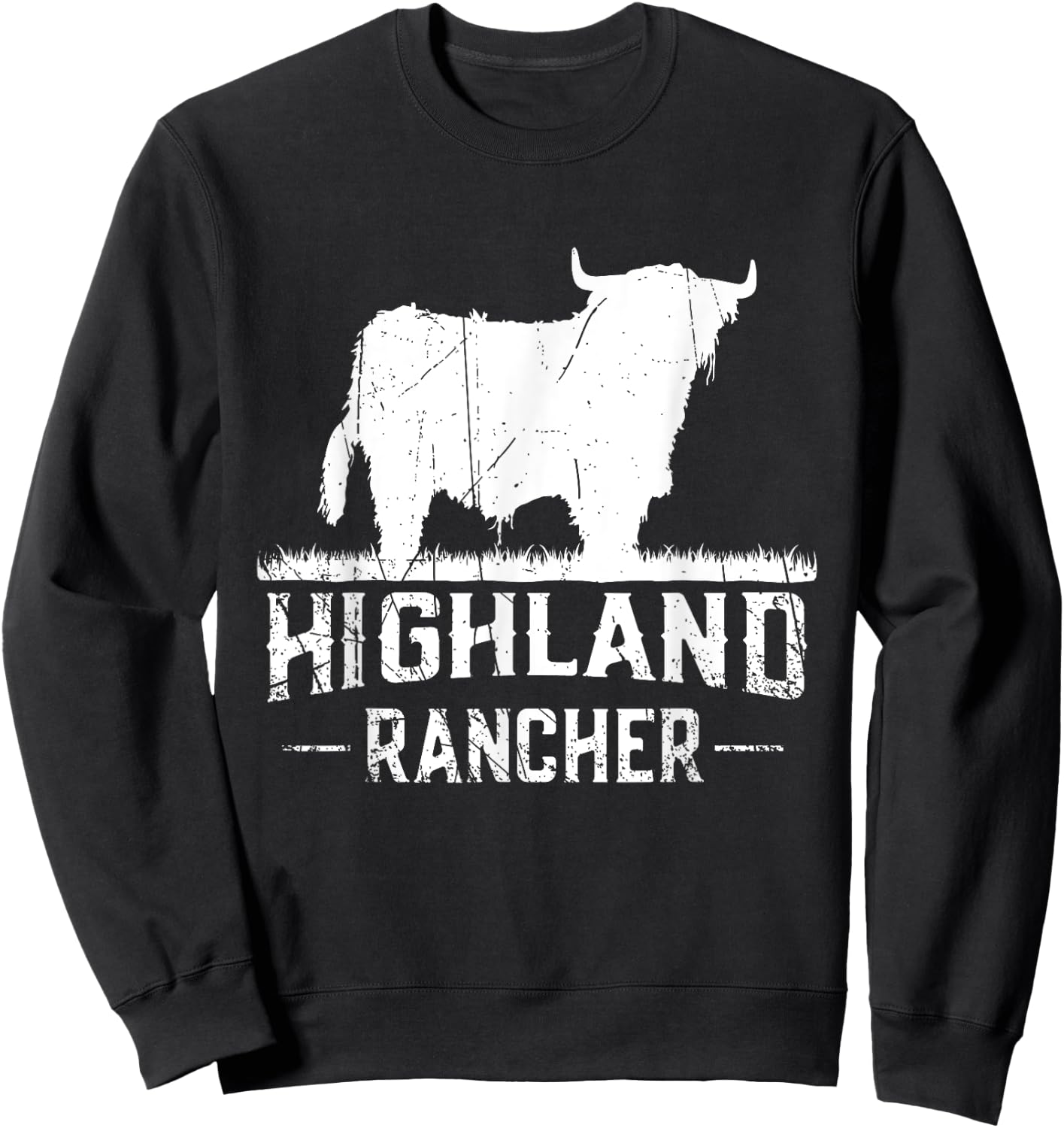 Highland Rancher - Scottish Highland Cow For Cattle Farmer Sweatshirt - Sweatshirt | Black