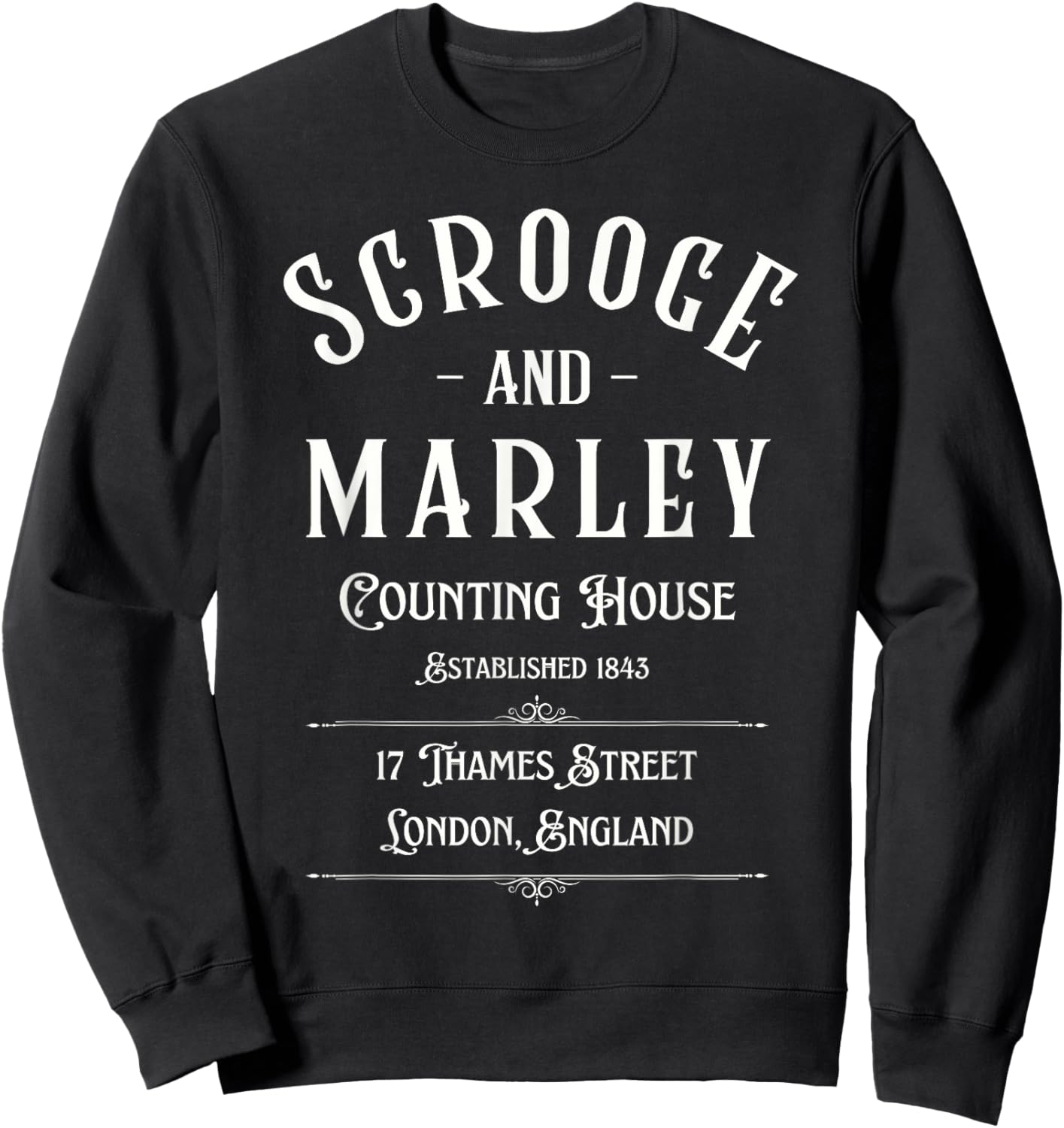 A Christmas Carol Scrooge and Marley Literature Sweatshirt - Sweatshirt | Black