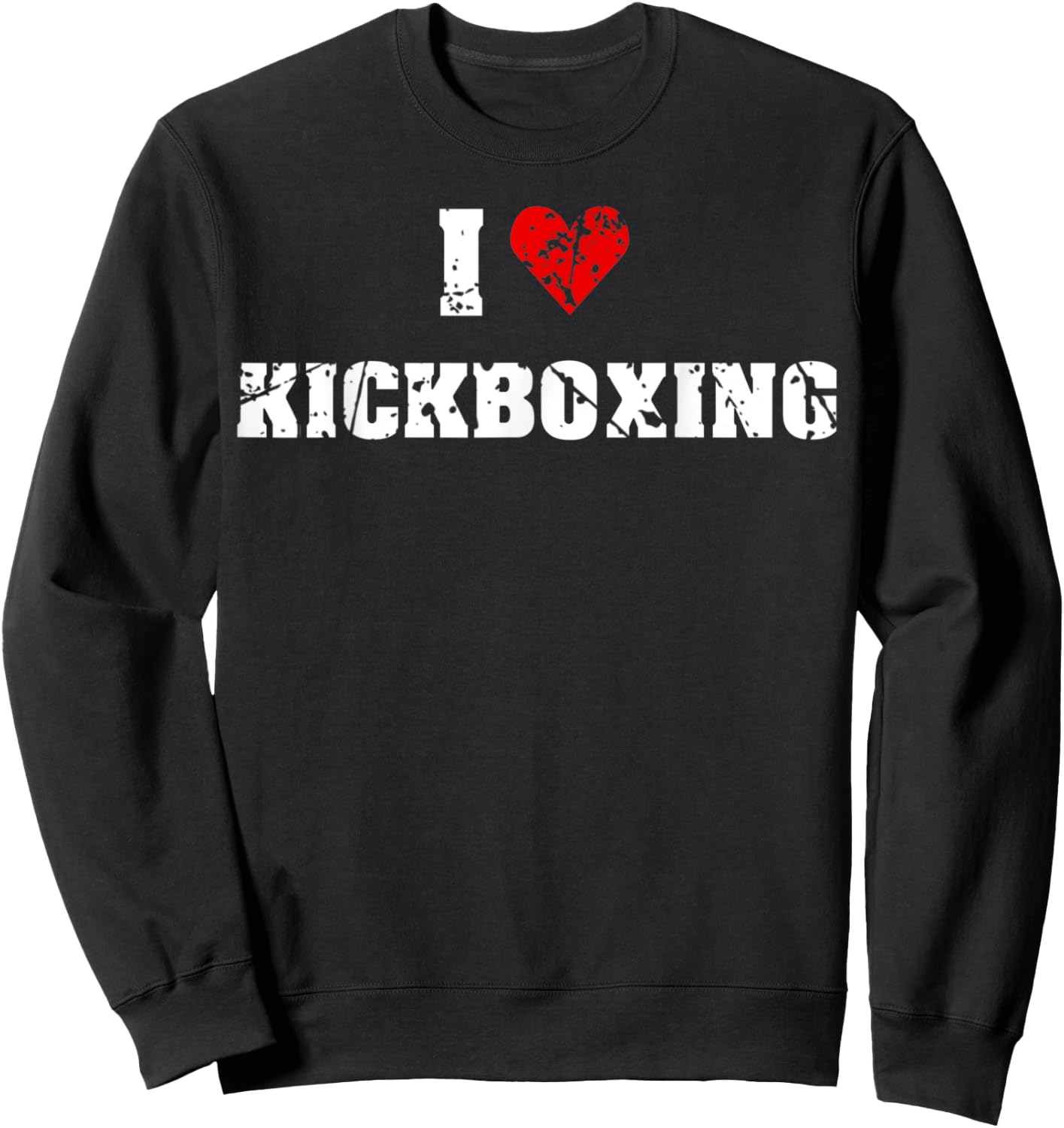 I Love Kickboxing Gym Fitness women Retro Vintage Sweatshirt - Sweatshirt | Black