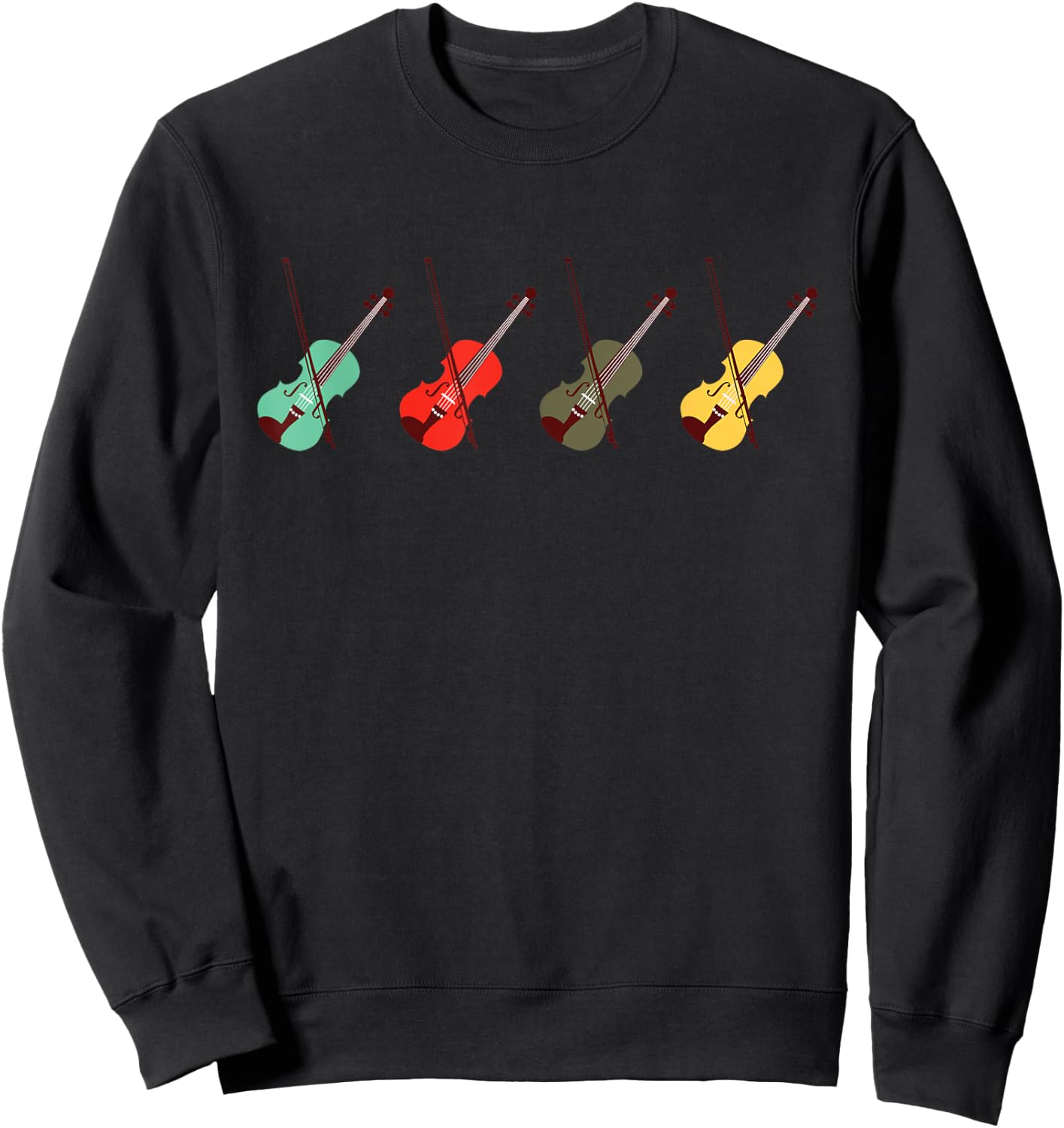 Love Violin Violin Shirt with Bows | Orchestra for Kids, , Grey, S Sweatshirt - Sweatshirt | Black