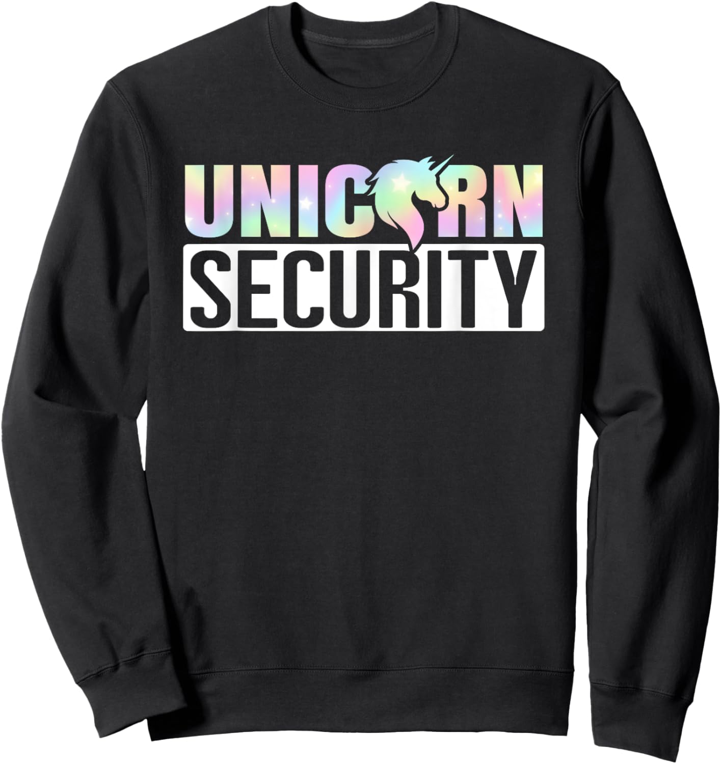 Halloween Mom Dad Daughter Adult Costume Unicorn Security Sweatshirt - Sweatshirt | Black