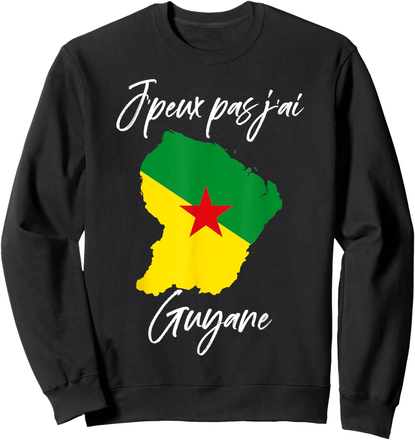 Je Peux Pas J'ai Guyana Men's Women's And Child , Black, S Sweatshirt - Sweatshirt | Black