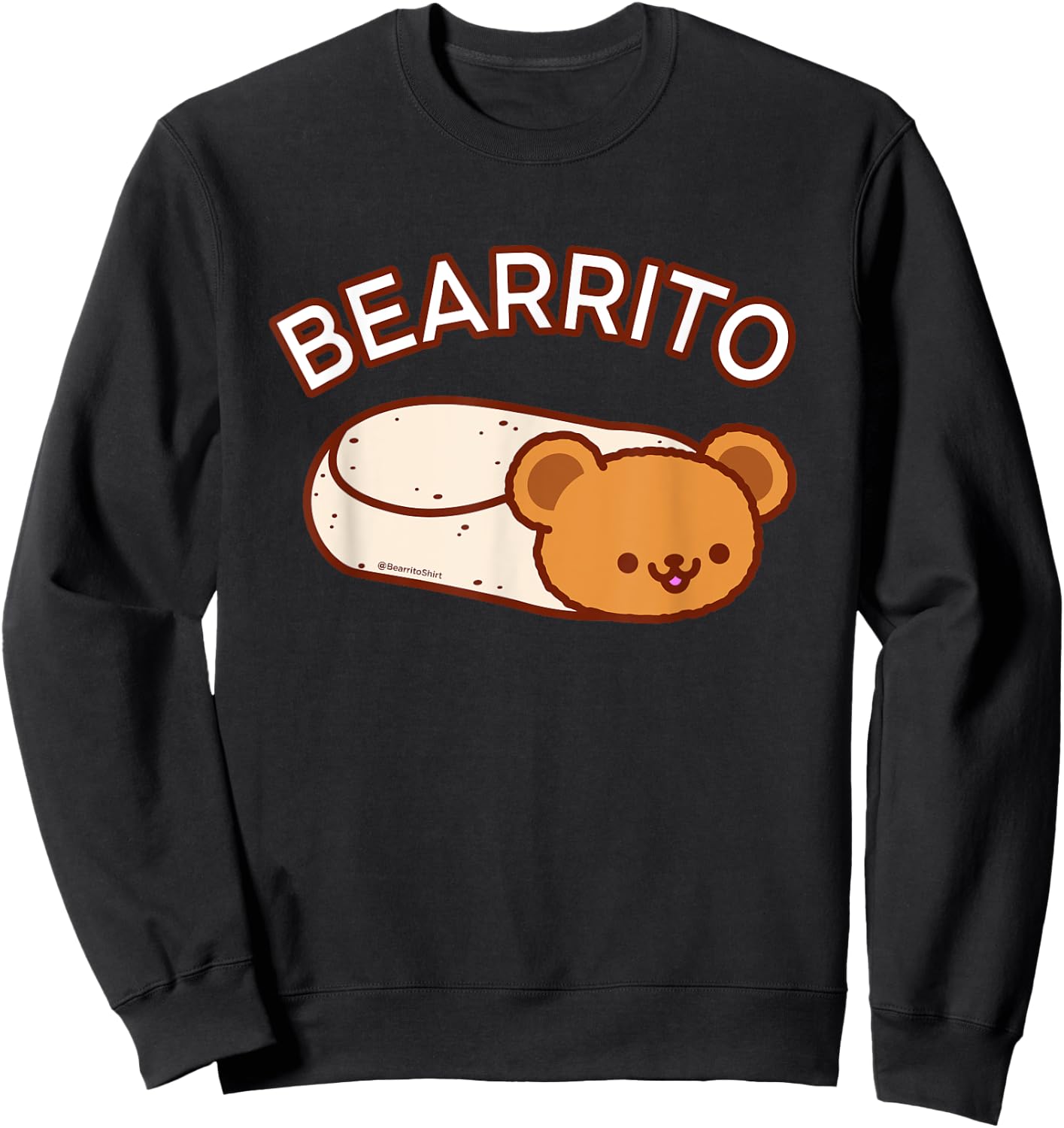 Cute - BEARRITO - Teddy Bear Burrito Sweatshirt - Sweatshirt | Black