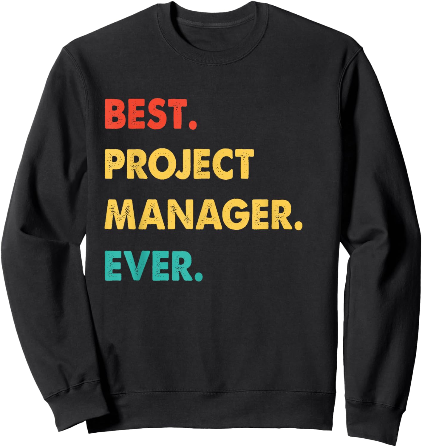 Project Manager Profession Retro Best Project Manager Ever Sweatshirt - Sweatshirt | Black