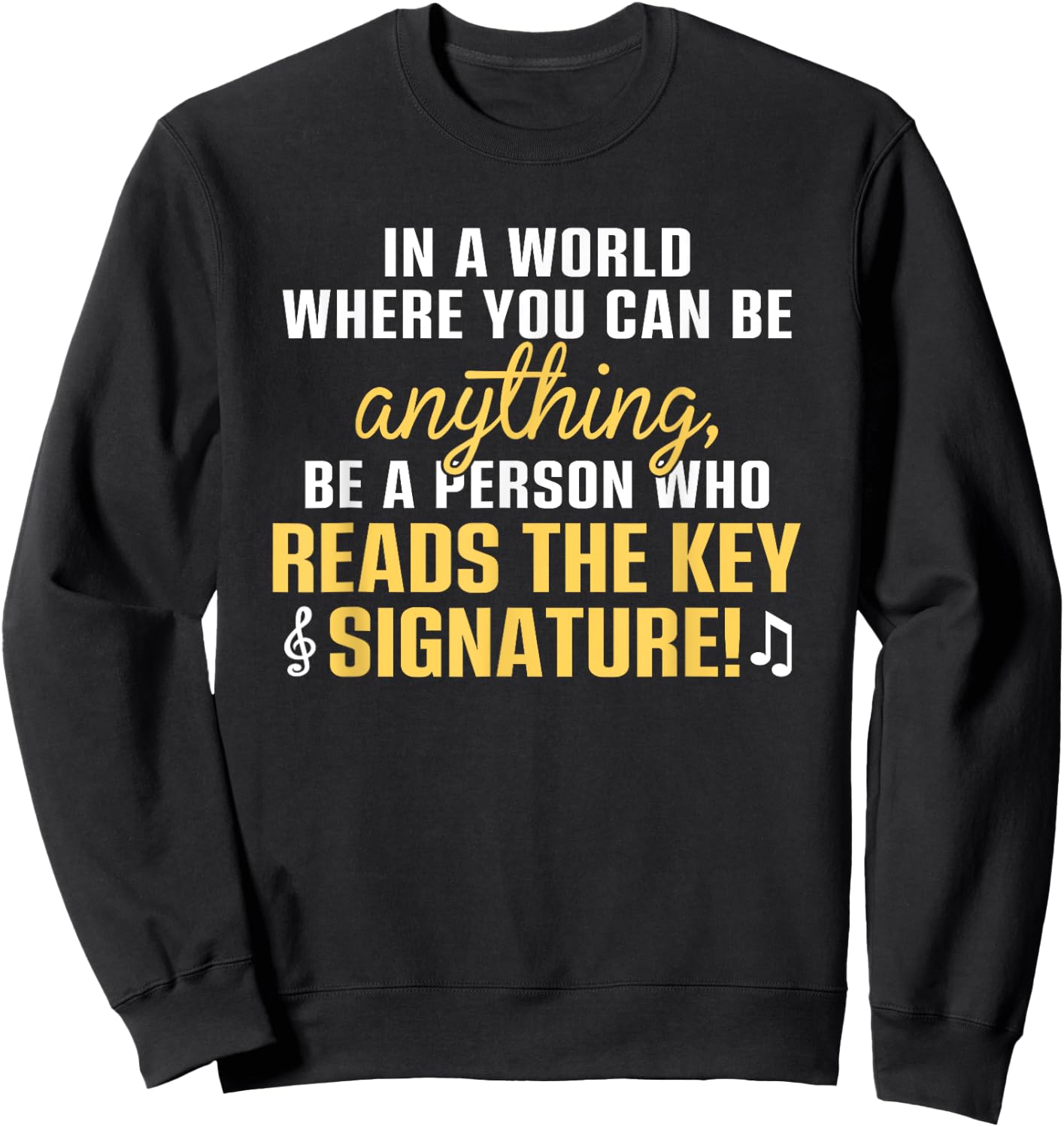 Adult Music Theory , Black, Small, Short Sleeve Sweatshirt - Sweatshirt | Black