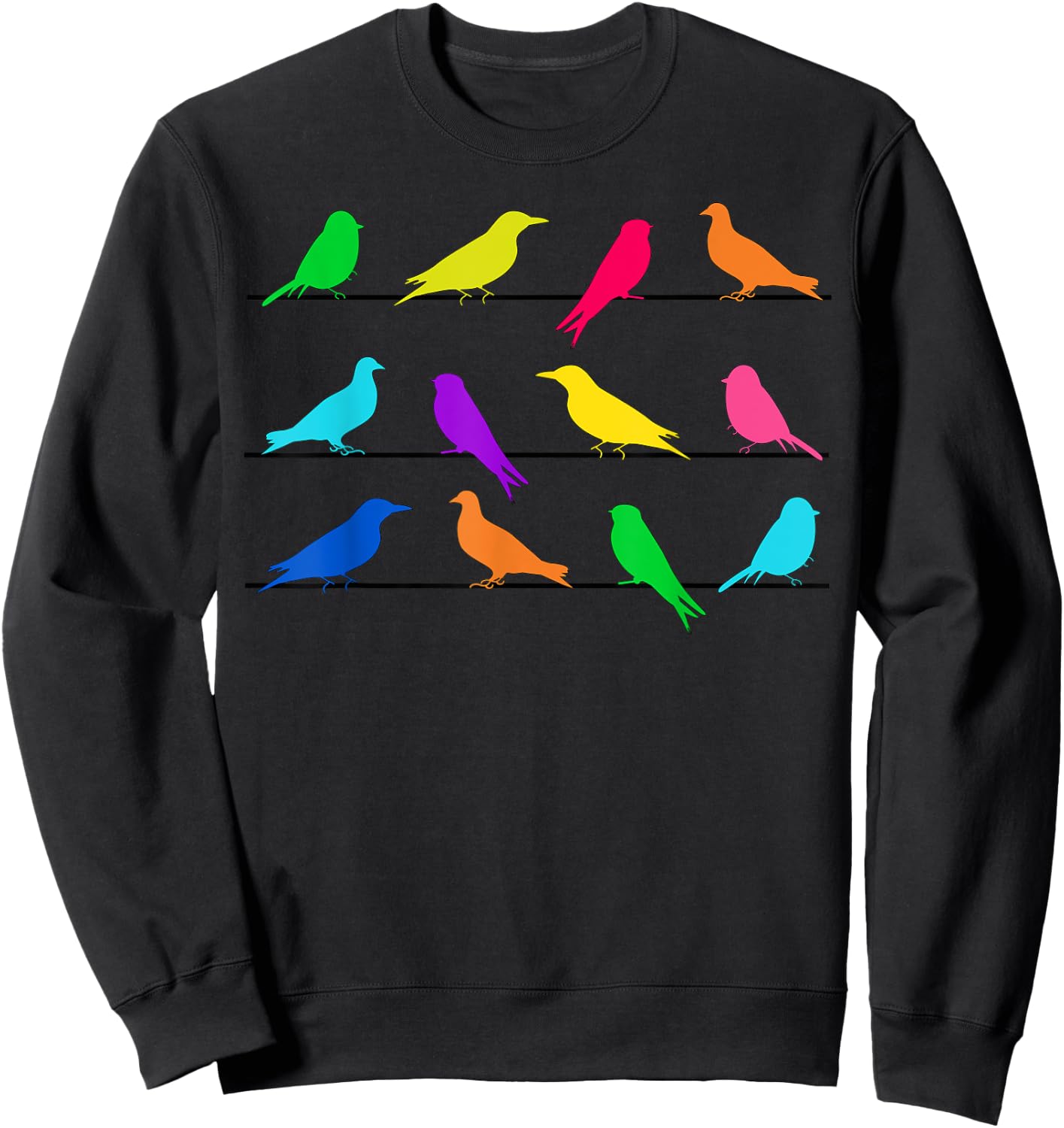 Birding Retro Classic Bird Watcher Watching Gift Sweatshirt - Sweatshirt | Black