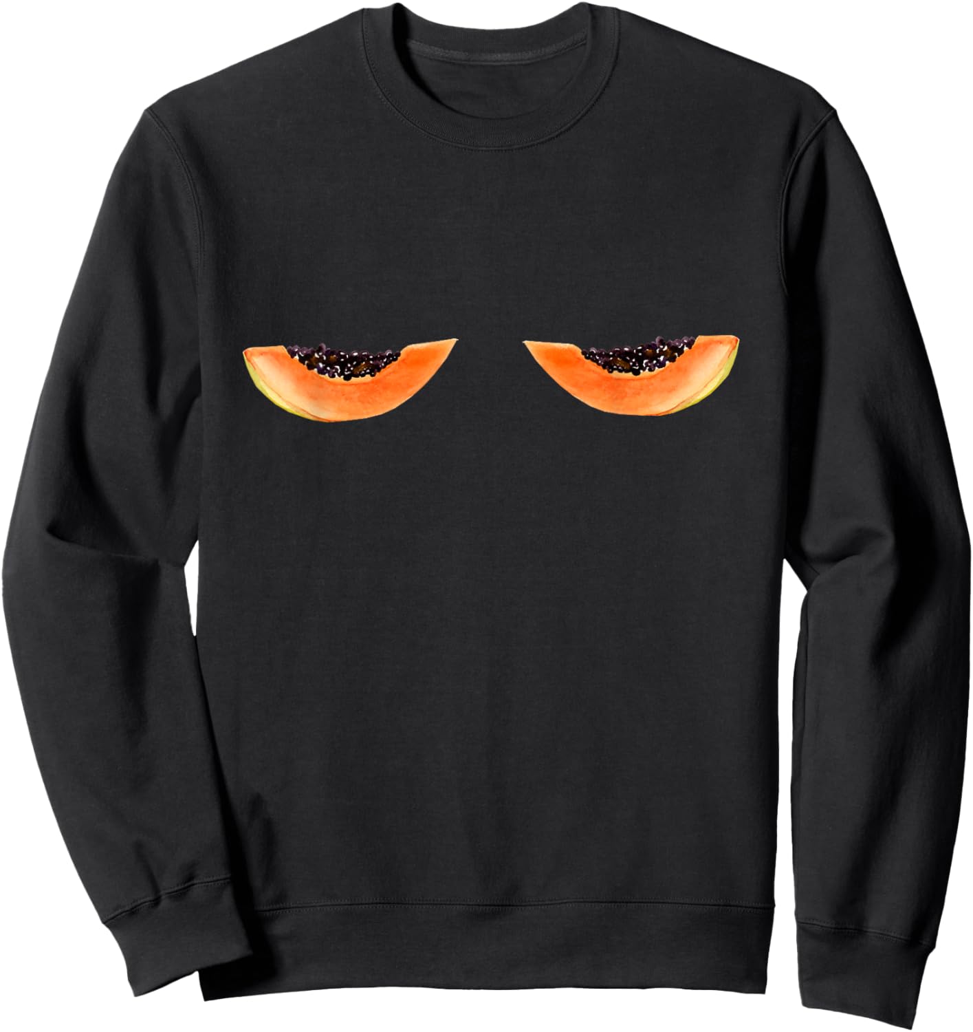 Funny papaya fruit graphic Y2K girl summer aesthetic Sweatshirt - Sweatshirt | Black