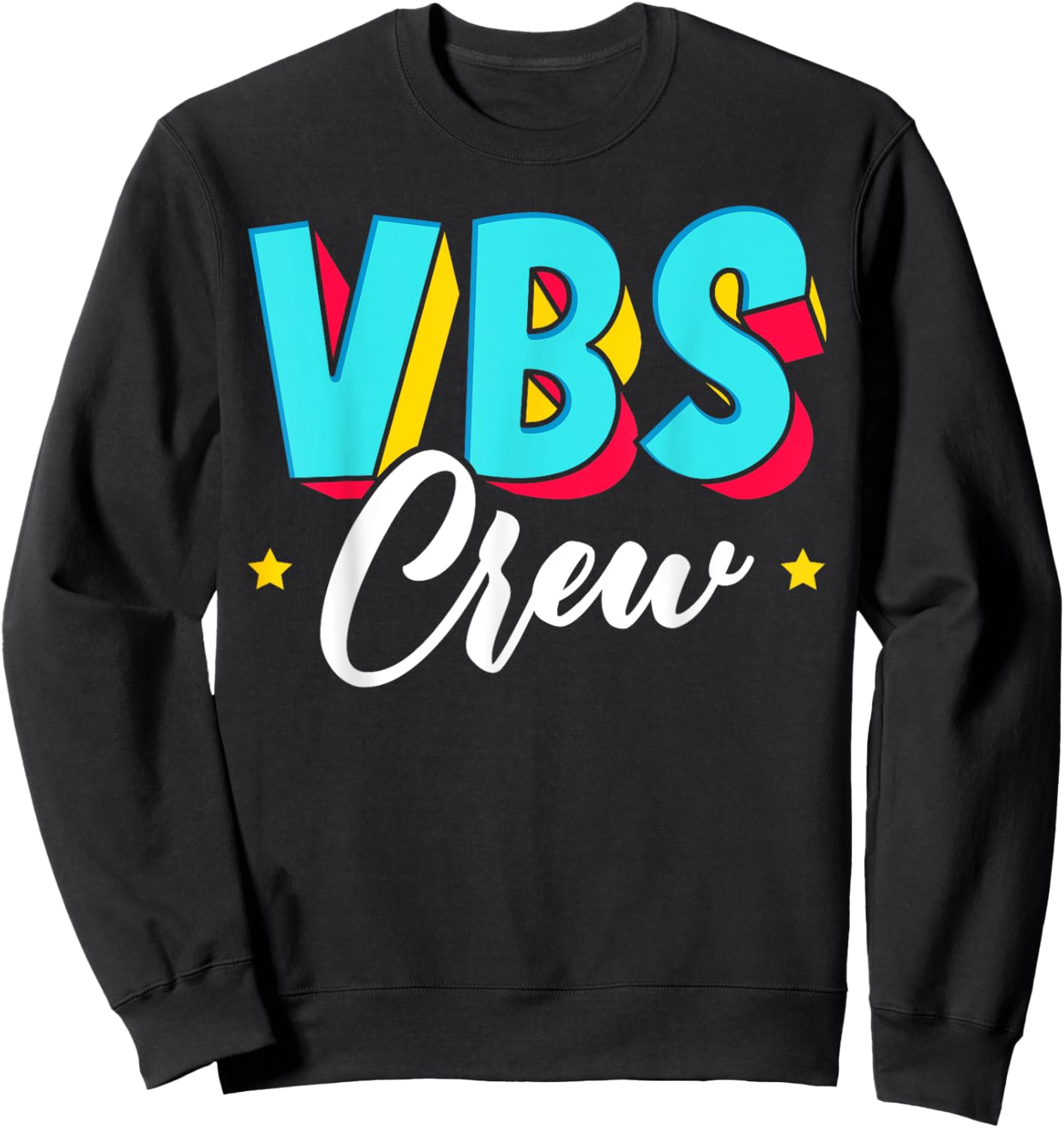 VBS Crew Vacation Bible School Paint Splatter Christian Sweatshirt - Sweatshirt | Black