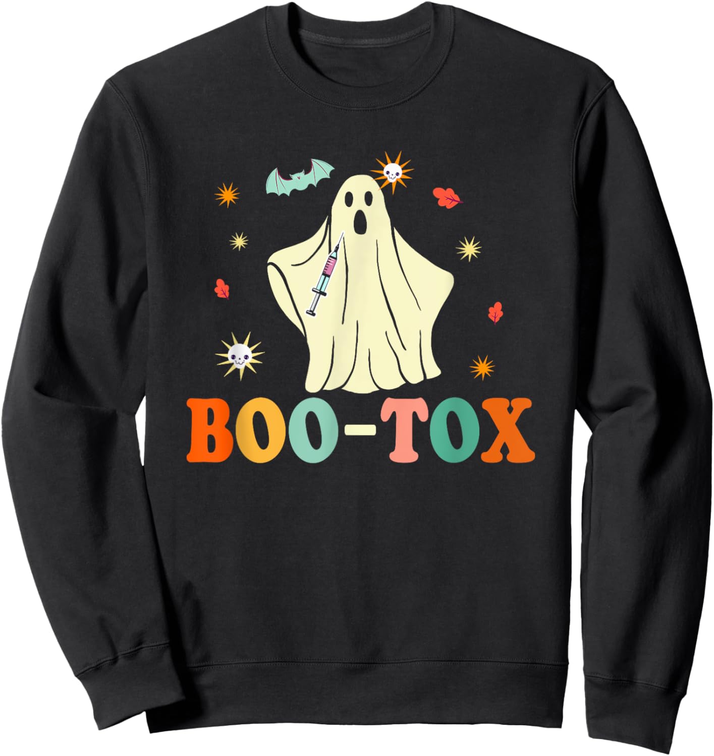 Funny Plastic Surgery Botox Boo-Tox Halloween Sweatshirt - Sweatshirt | Black