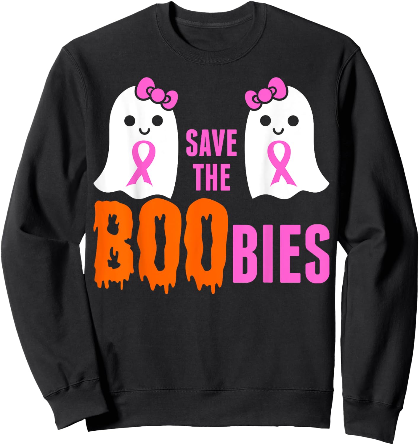 Save The Boobies Halloween Sweatshirt - Sweatshirt | Black