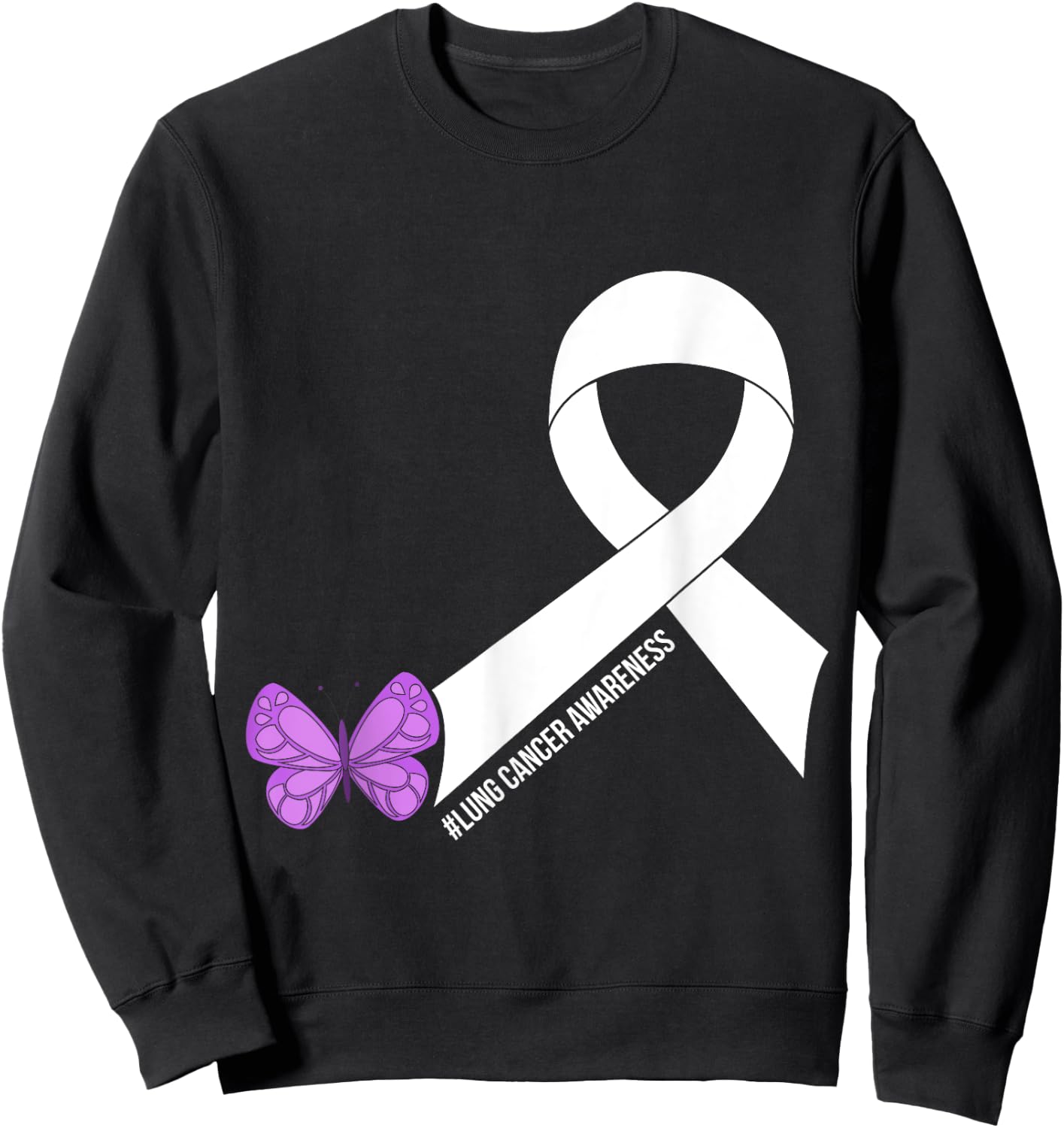 Lung Cancer Awareness Sweatshirt - Sweatshirt | Black