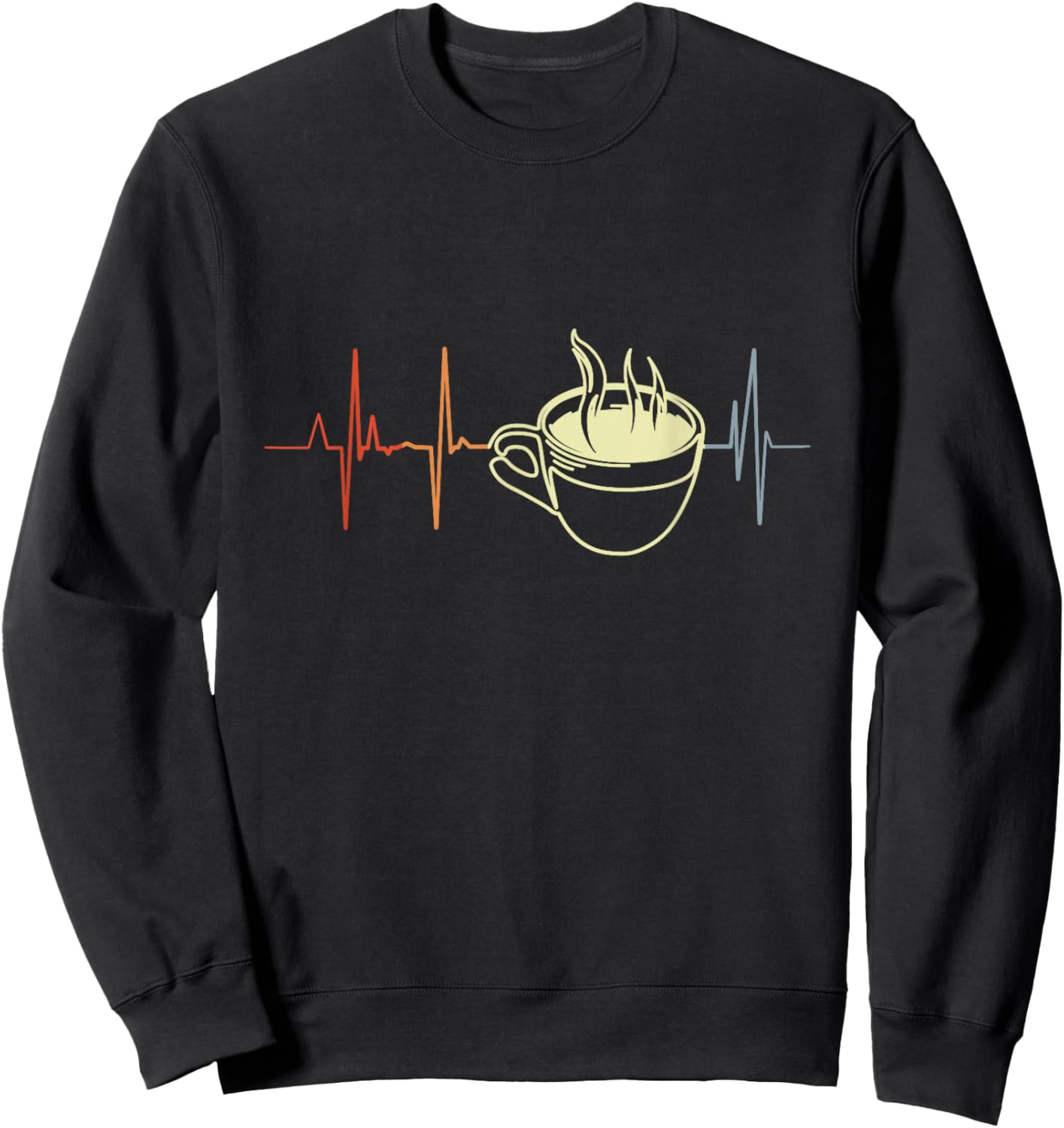 Heartbeat Coffee Sweatshirt - Sweatshirt | Black