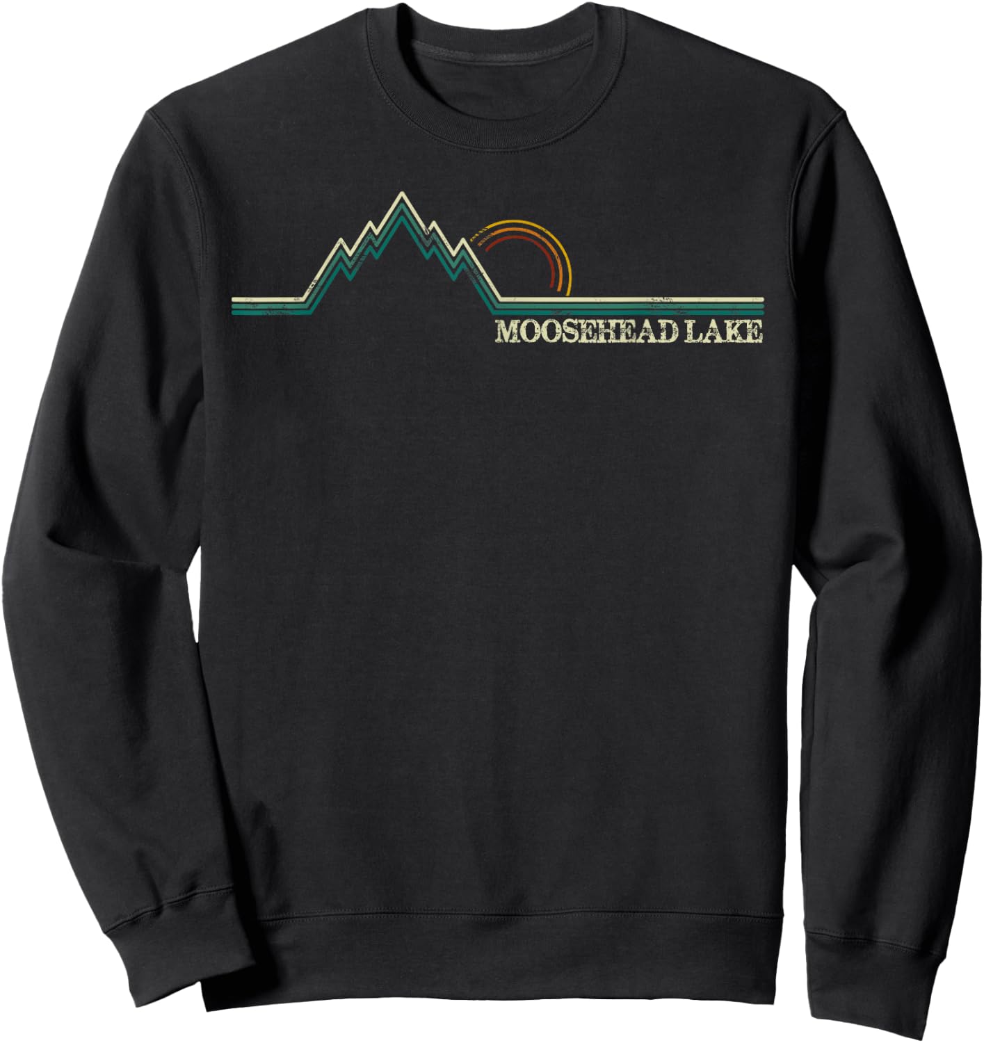 Lake Camping Moosehead Lake Maine Family Sweatshirt - Sweatshirt | Black
