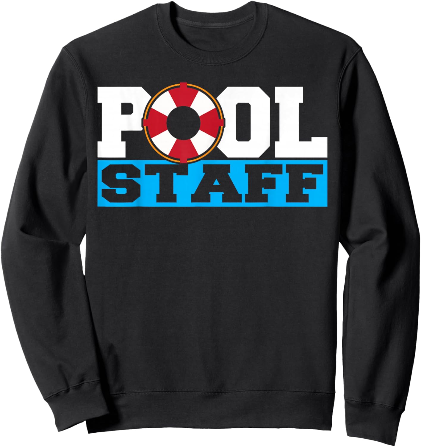 Pool Staff Kids Life Guard Boys Men Swimming Pool Sweatshirt - Sweatshirt | Black