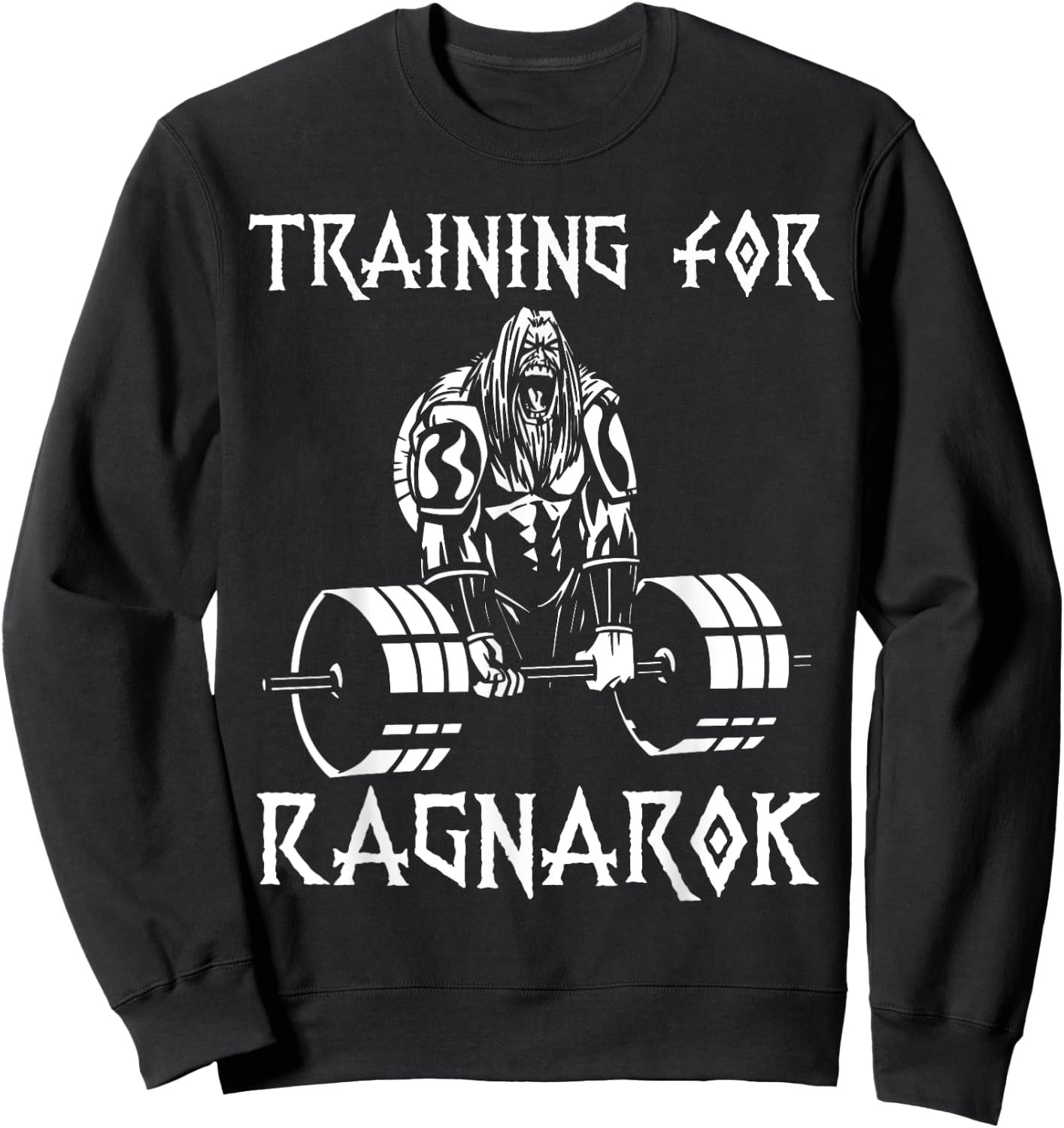 Vikings workout outfit deadlift nordic man gift Sweatshirt - Sweatshirt | Black