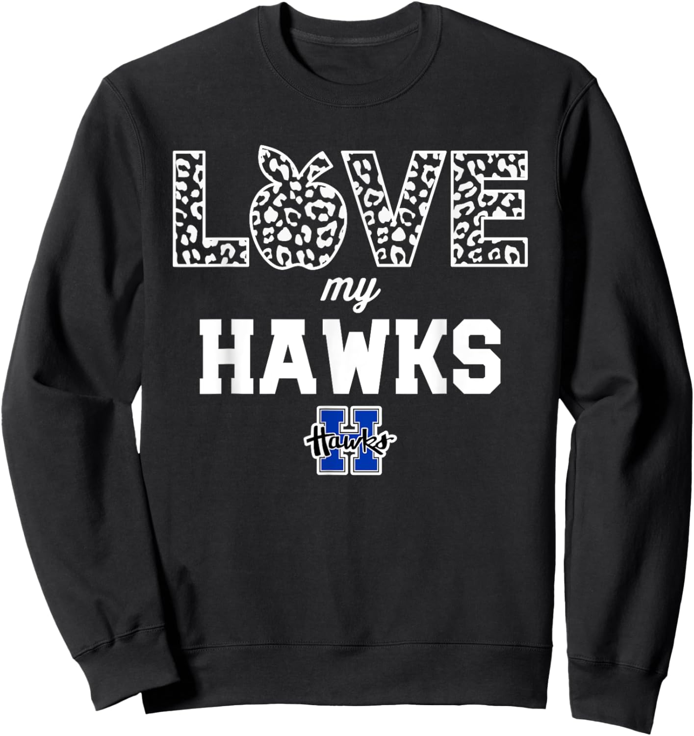 Hillsboro Hawks Logo Love My Team HS Sweatshirt - Sweatshirt | Black