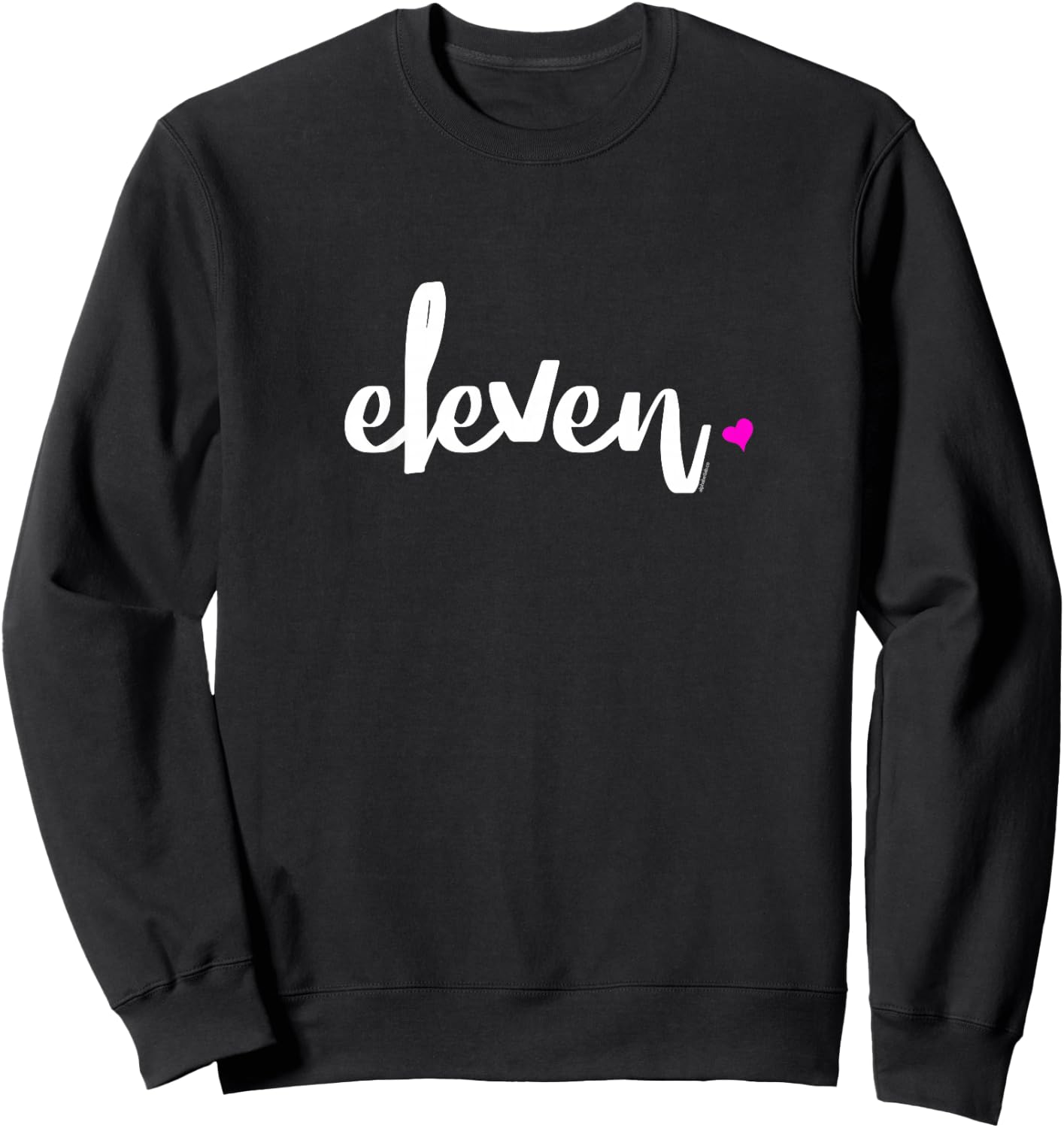 11th Birthday Shirt Girl 11 Year | Age 11 Eleven Party Pink Sweatshirt - Sweatshirt | Black