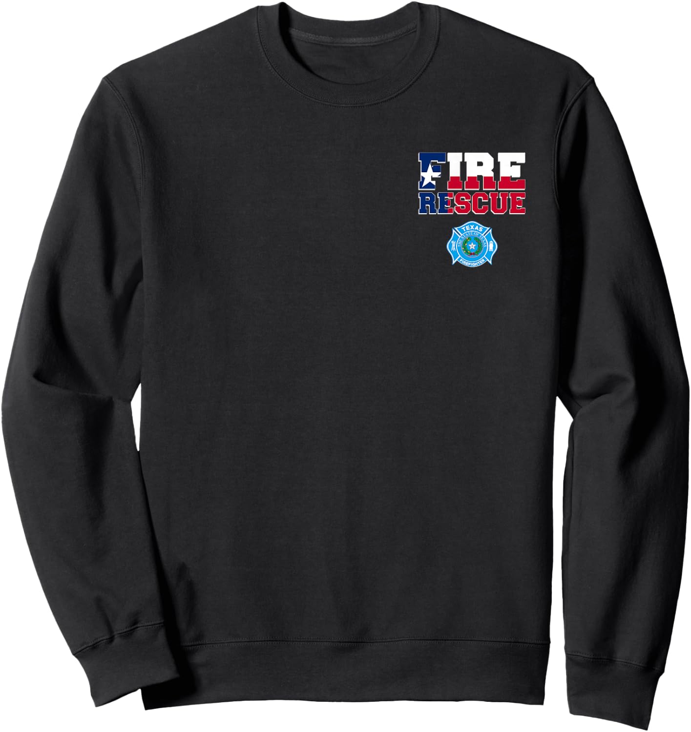 Texas Fire Department Firefighters Firemen Sweatshirt - Sweatshirt | Black