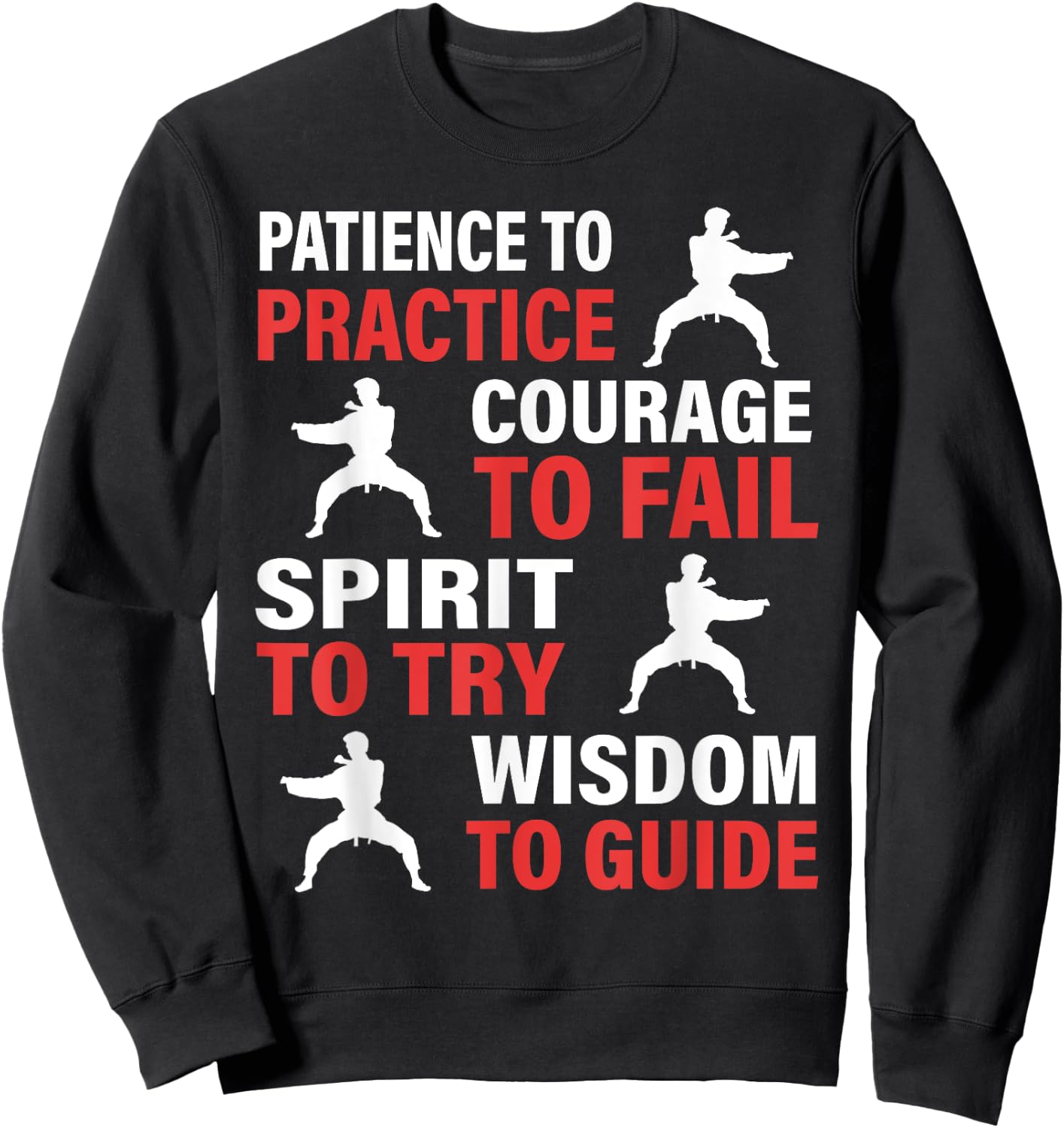 Karate Student Teacher Trainee Trainer Karateka Practitioner Men Women Girls Kids Sweatshirt - Sweatshirt | Black