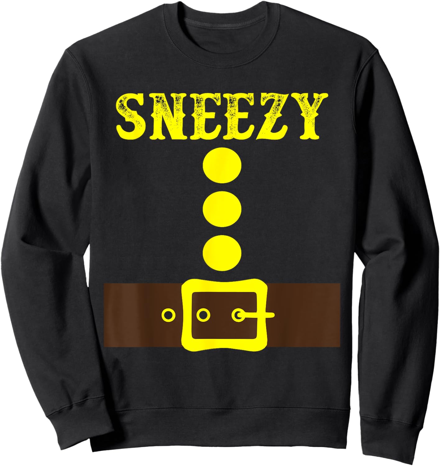 Dwarf Easy Halloween Men Women Kids Costume Matching Family Sweatshirt - Sweatshirt | Black