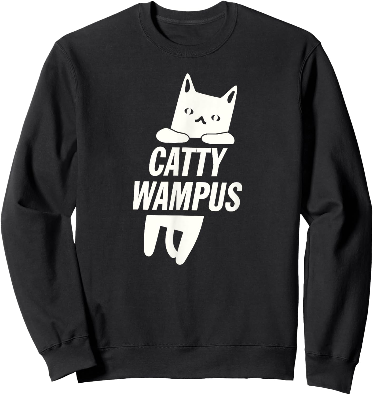 Cattywampus | Funny Saying | Cat Lover Gift Women Sweatshirt - Sweatshirt | Black