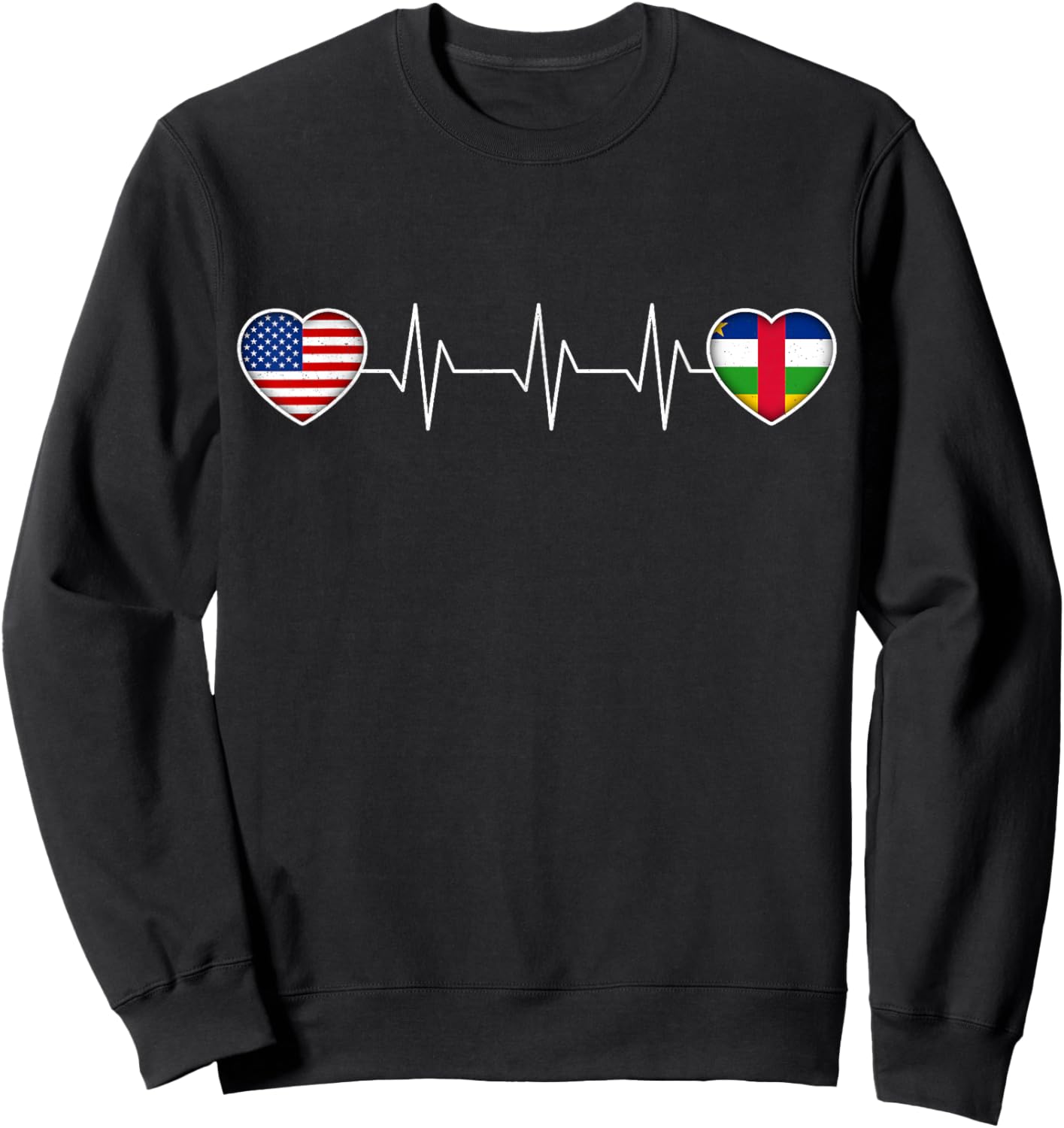 Central African Republic & USA Sweatshirt - Sweatshirt | Black
