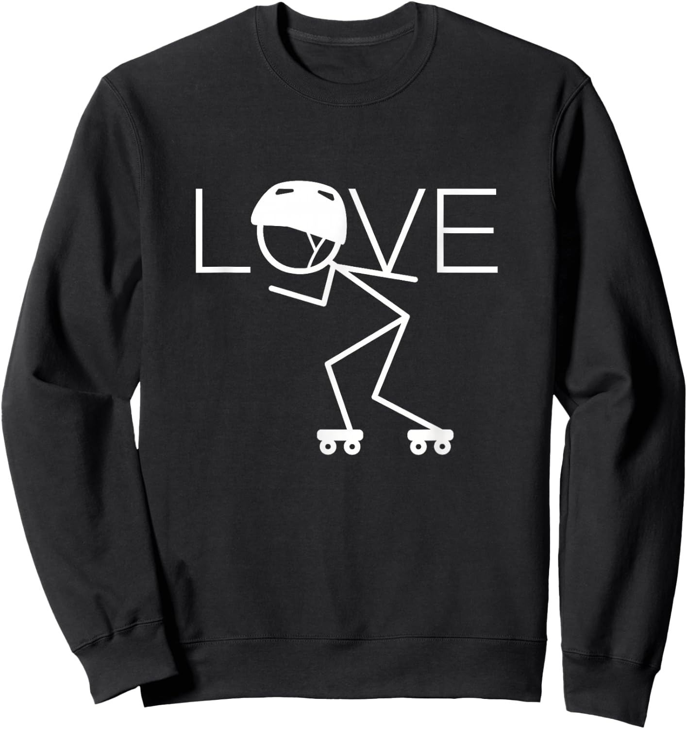 Roller Derby Girls Women Roller Skating Team Gifts Love Sweatshirt - Sweatshirt | Black