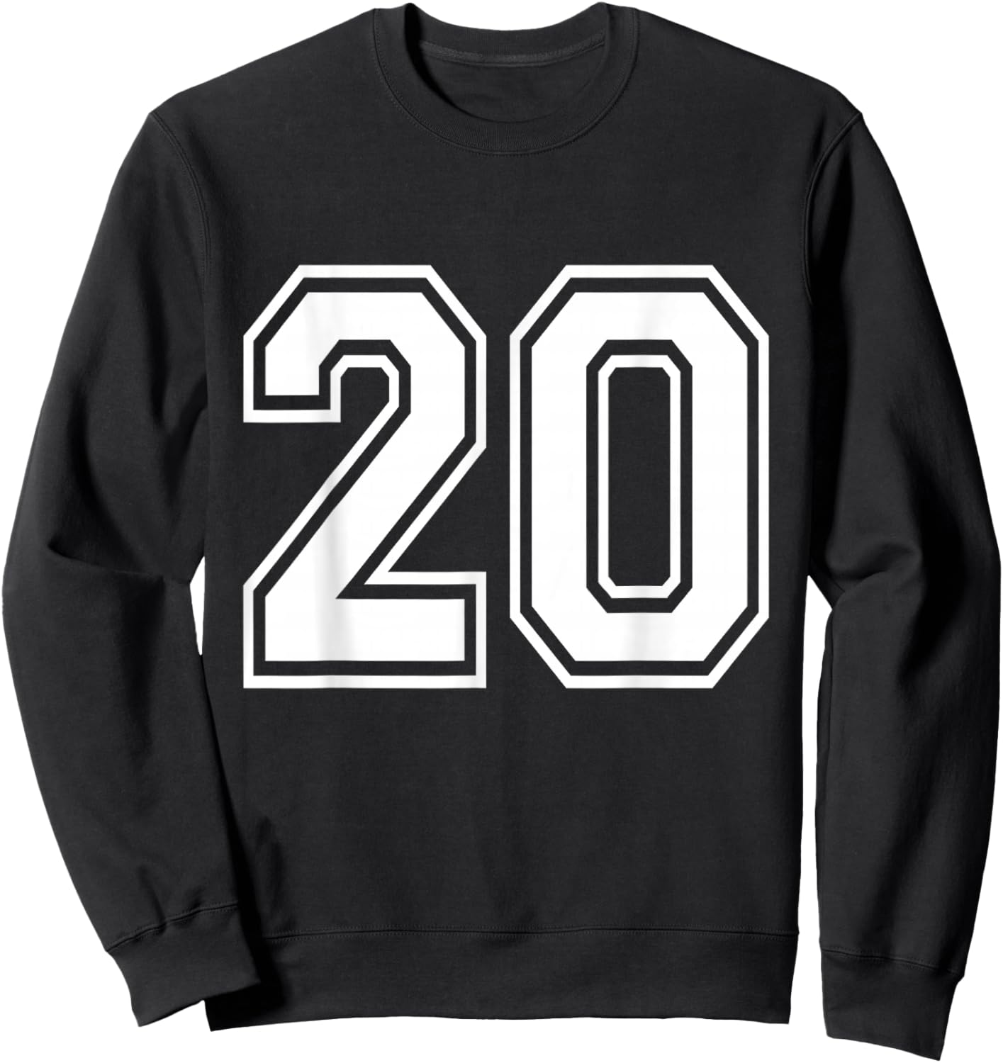 Number 20 Varsity Sports Team Jersey 20th Birthday 20 Years Sweatshirt - Sweatshirt | Black