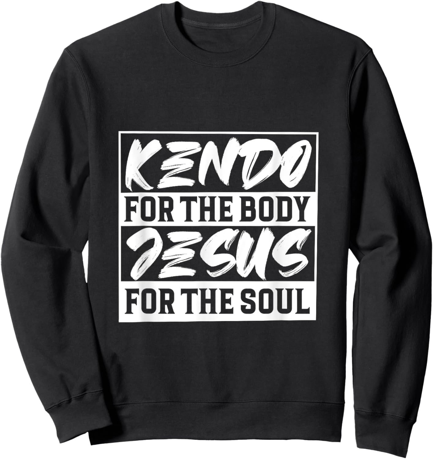 Jesus for the soul and for the body Kendo Sweatshirt - Sweatshirt | Black
