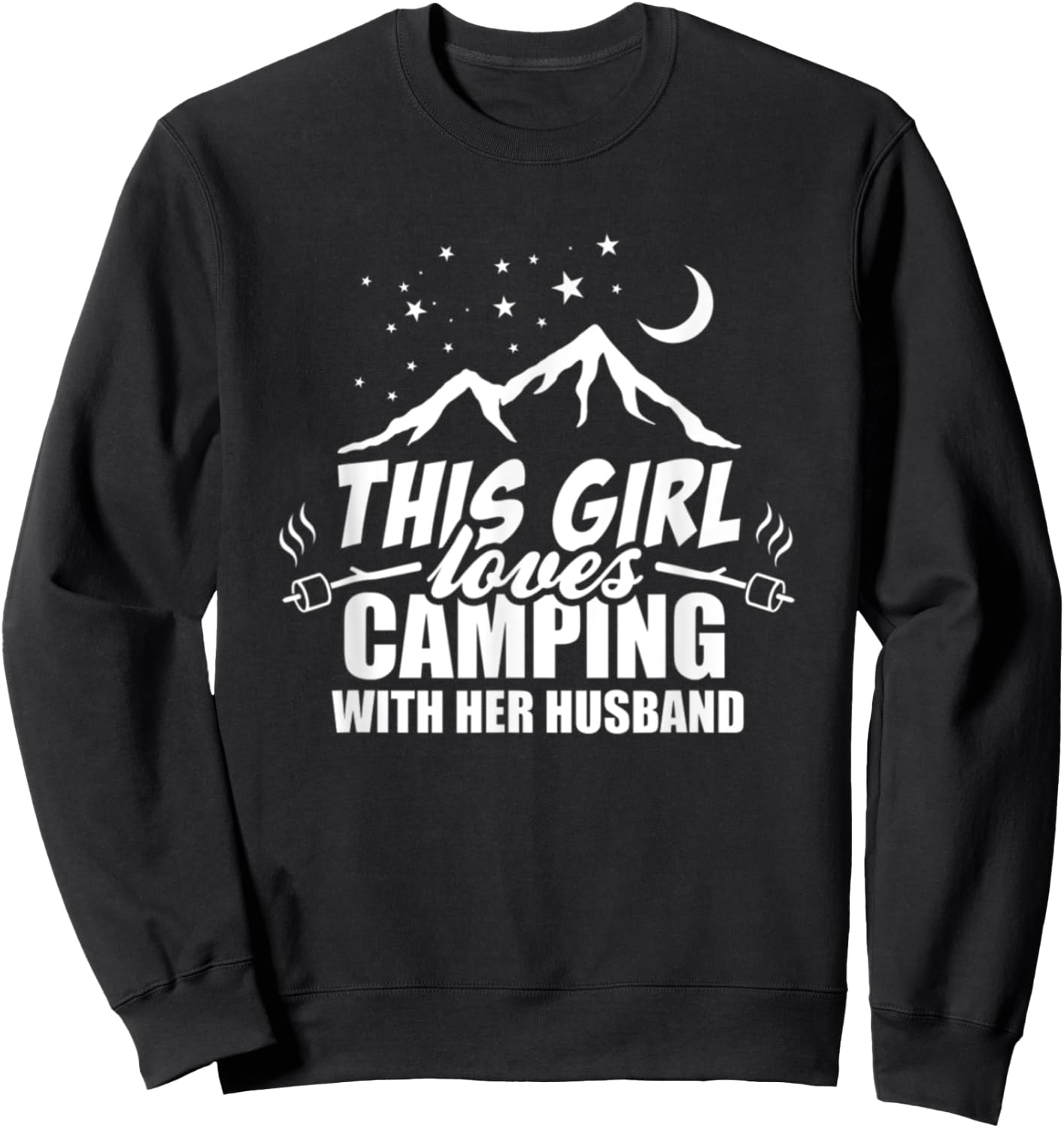 This Girl Loves Camping With Her Husband Sweatshirt - Sweatshirt | Black