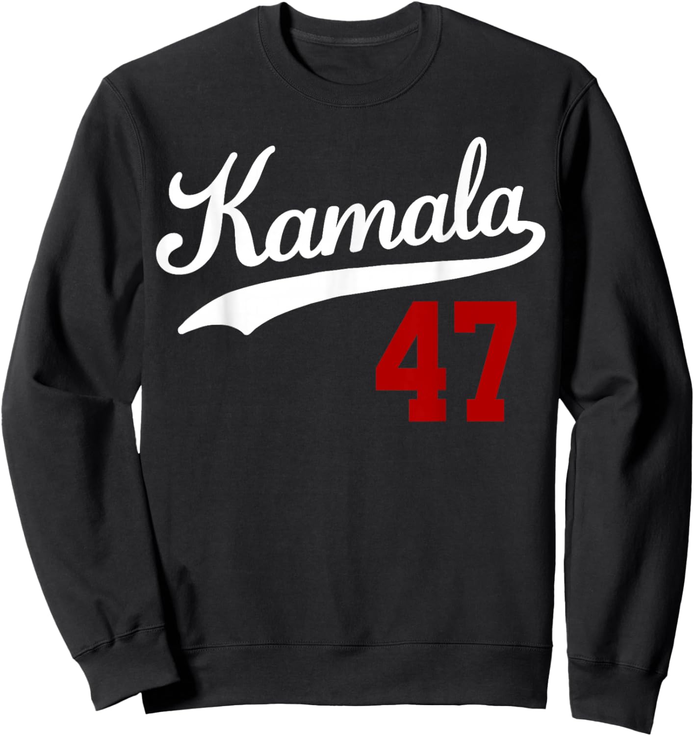Vintage Madam President Harris 2024 KAMALA 47 Blue Jersey Sweatshirt - Sweatshirt | Black