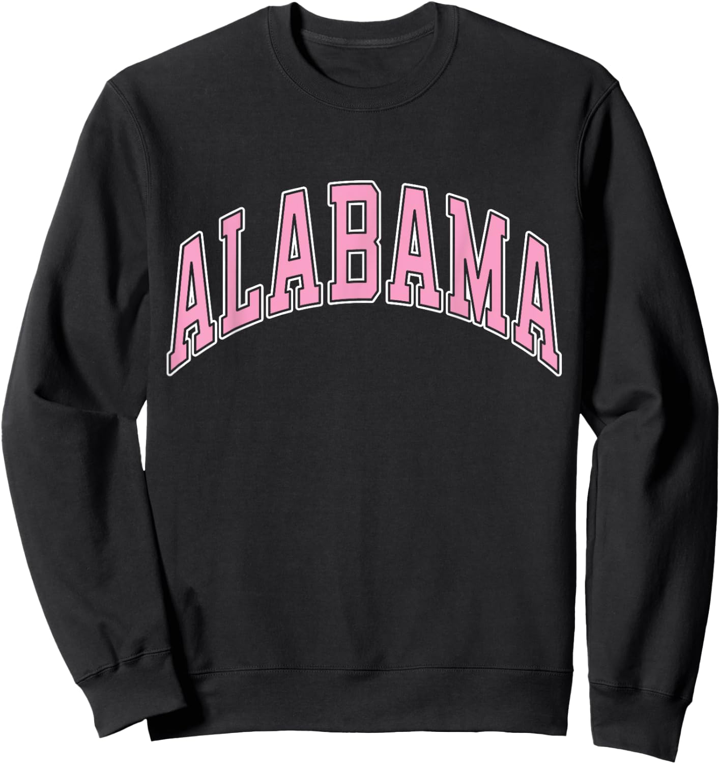 Alabama Varsity Style Pink Text Sweatshirt - Sweatshirt | Black