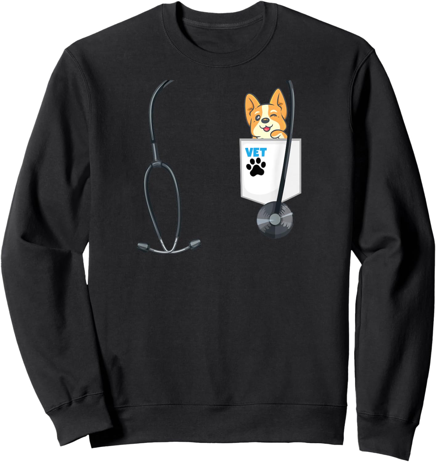 School Career Day Outfit Veterinarian Costume Future Vet Sweatshirt - Sweatshirt | Black