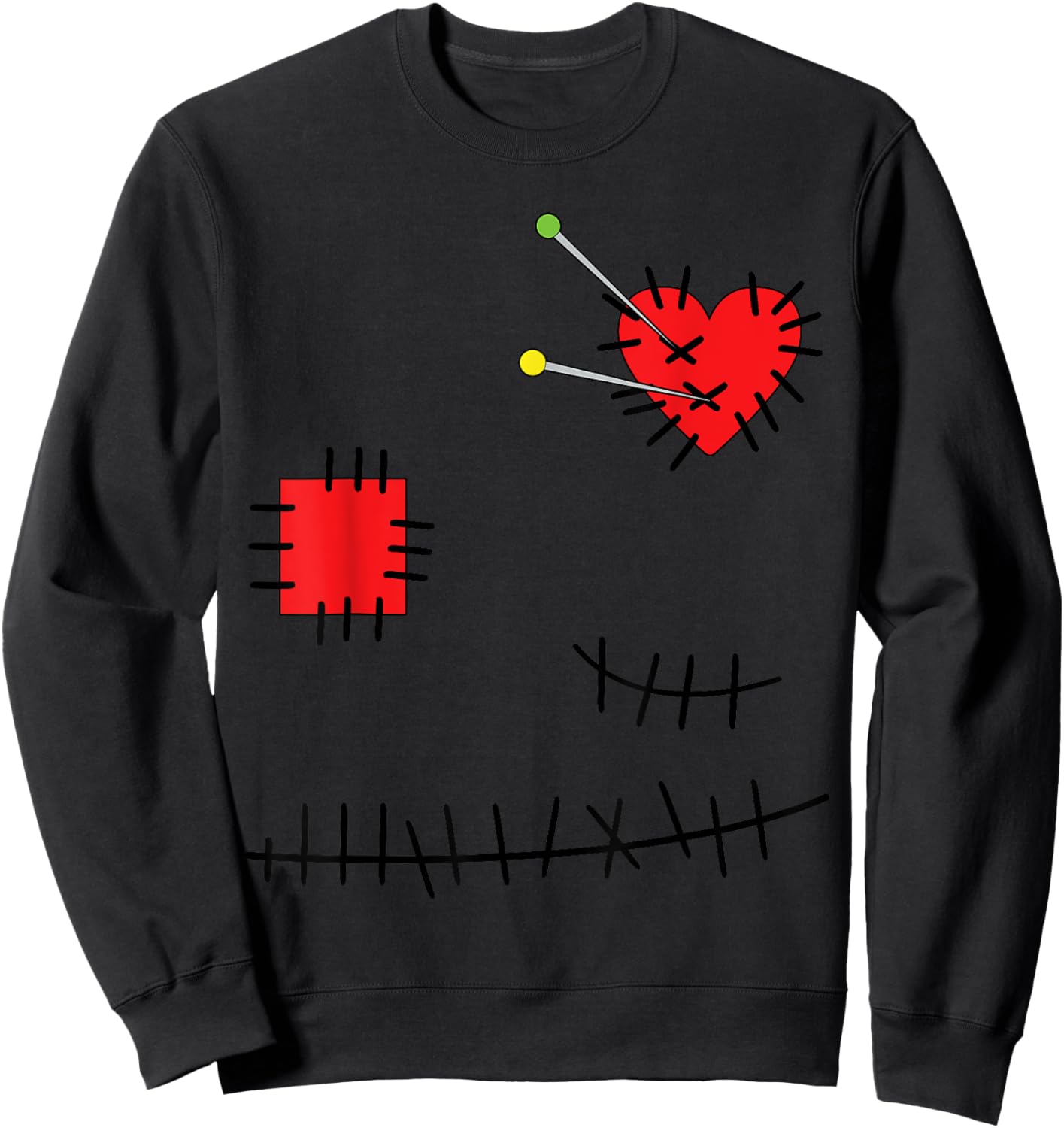 Halloween Costume Voodoo Doll Gothic Creepy Voodoo Sweatshirt - Sweatshirt | Black