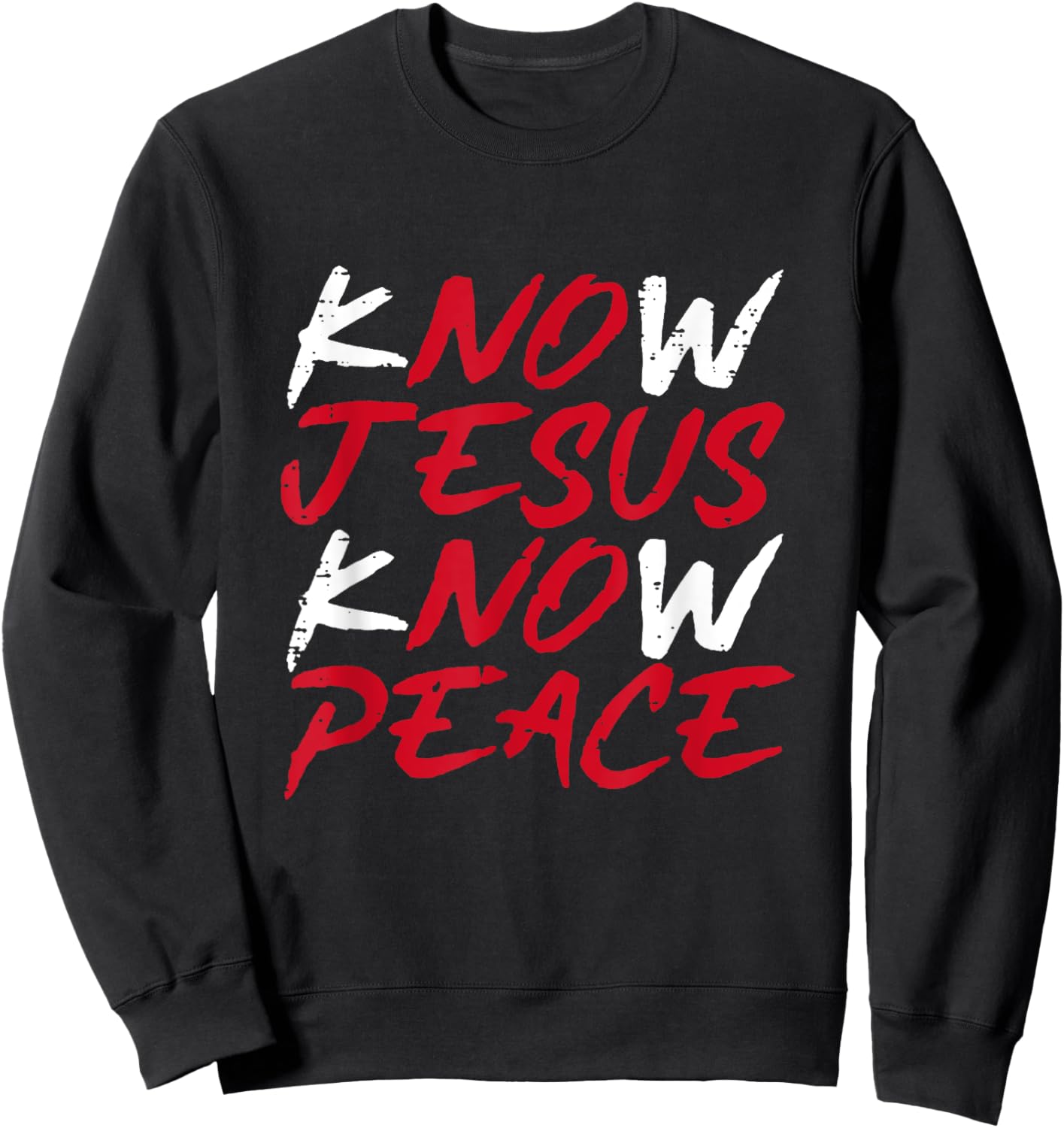 Know Jesus Know Peace Sweatshirt - Sweatshirt | Black