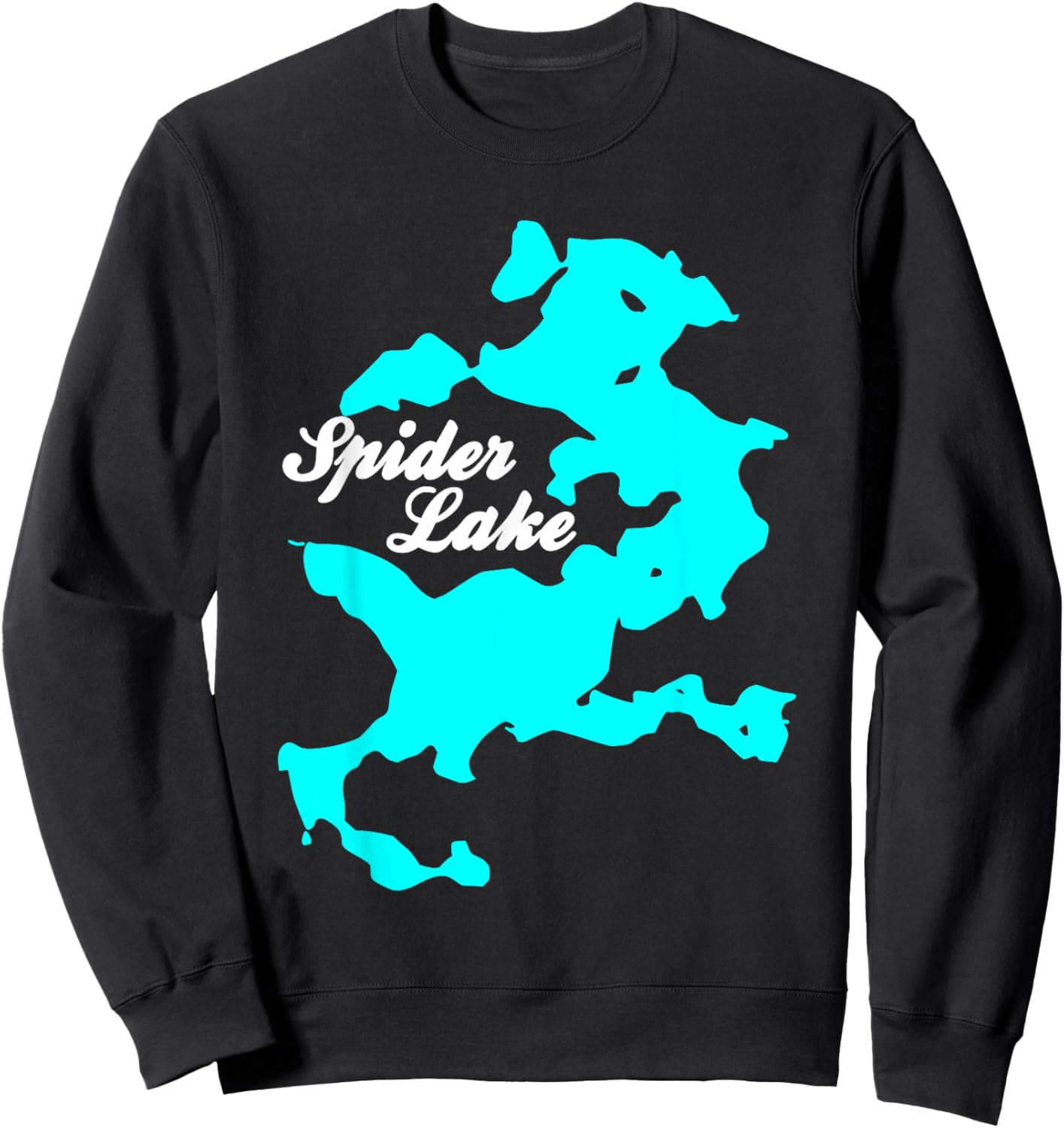 Minimalist Spider Lake - Michigan Sweatshirt - Sweatshirt | Black