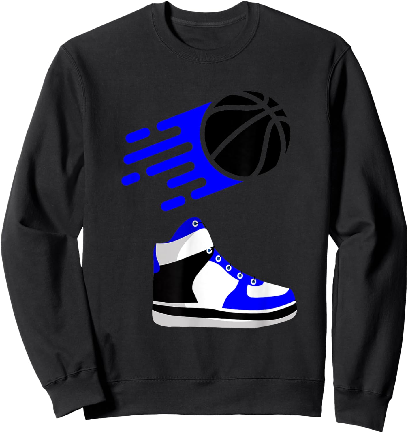 Blue basketball sneaker Sweatshirt - Sweatshirt | Black