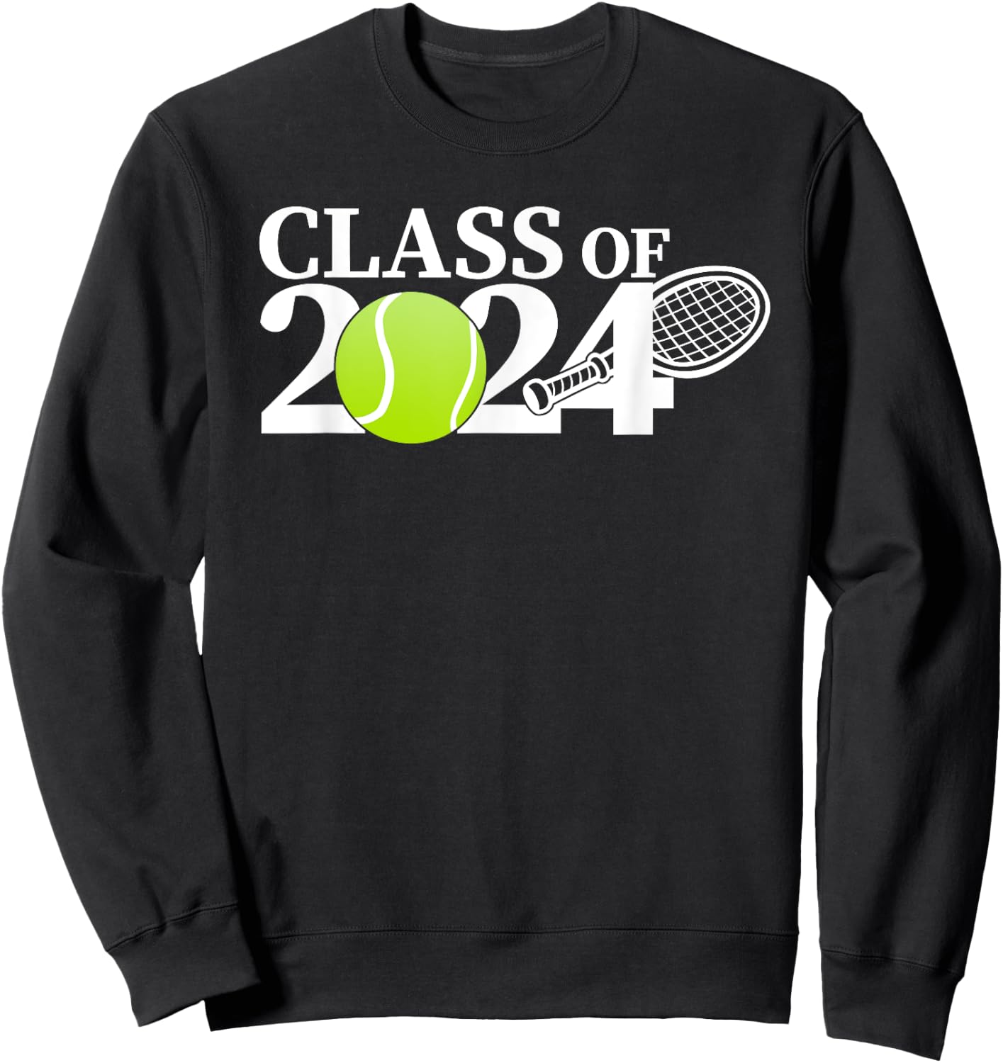 Class of 2024 Graduation Senior Tennis Player Gifts Sweatshirt - Sweatshirt | Black