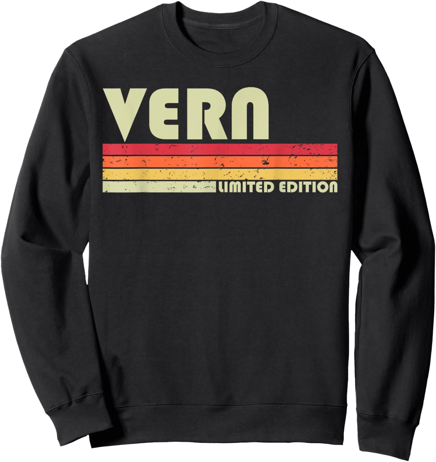 VERN Gift Name Personalized Funny Retro Vintage Birthday Sweatshirt - Sweatshirt | Black