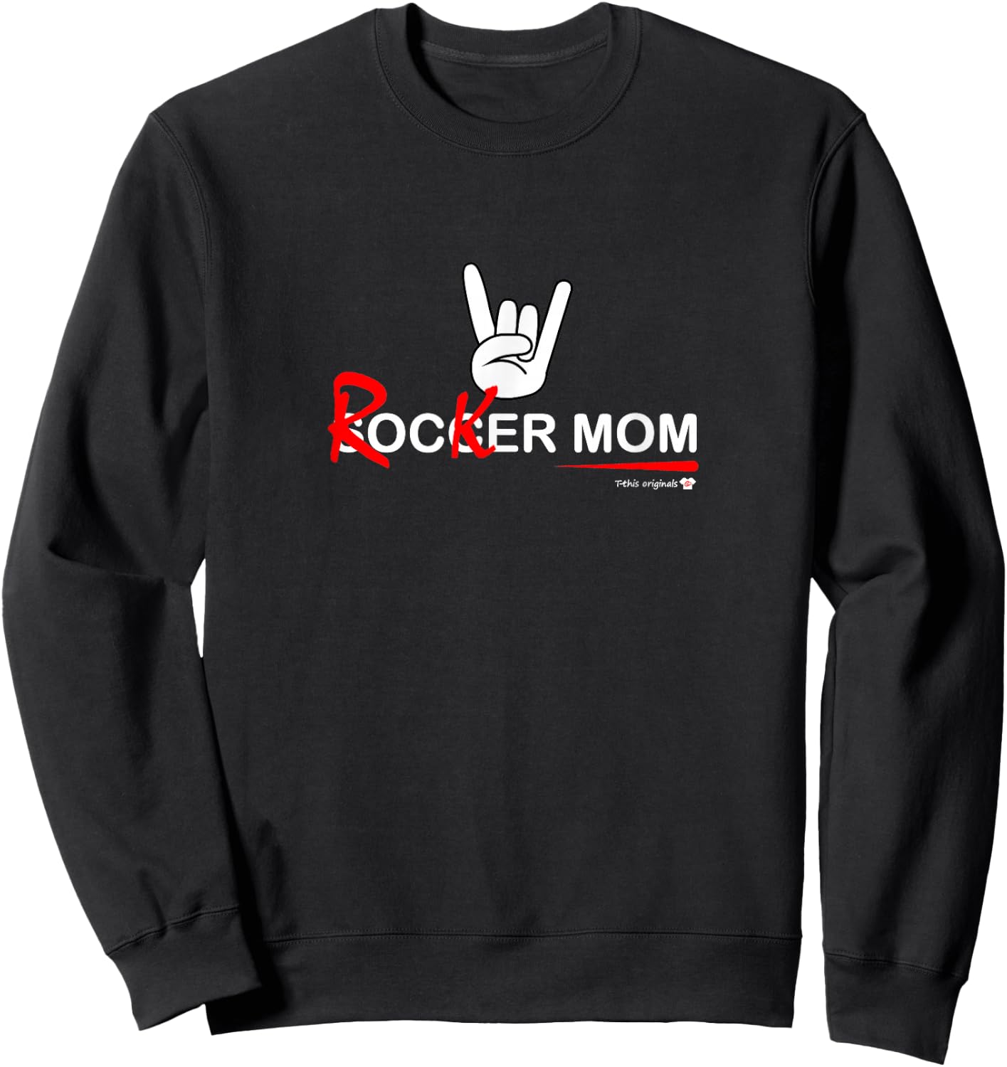 Soccer Mom Rocker Mom - Rock, Rebellious and Fun Sweatshirt - Sweatshirt | Black