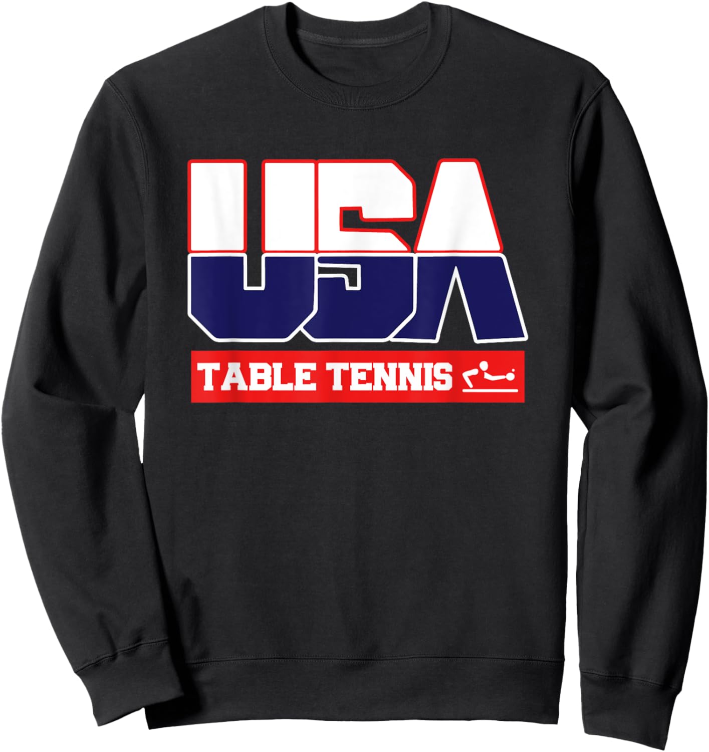 USA Team Table Tennis - men & women American sports Sweatshirt - Sweatshirt | Black
