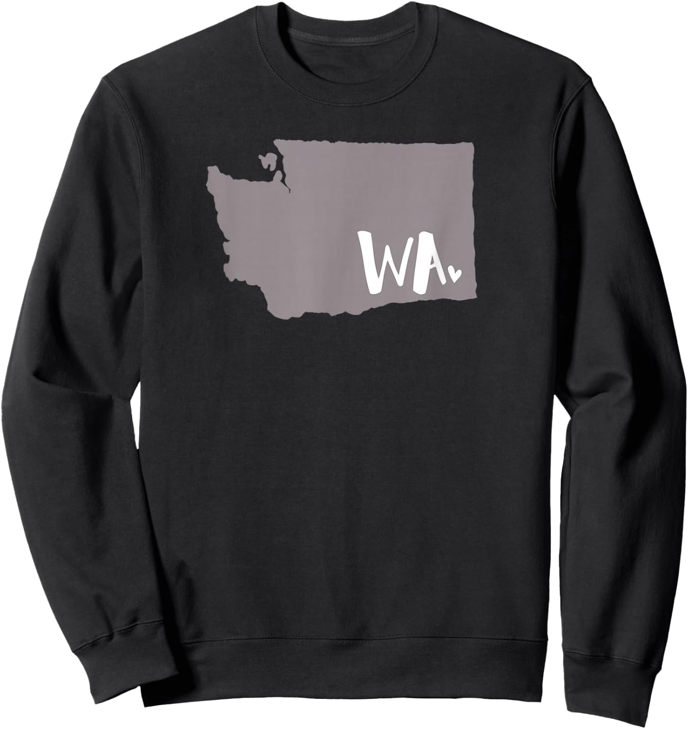 Cute Washington State Outline Gift - from WA Sweatshirt - Sweatshirt | Black