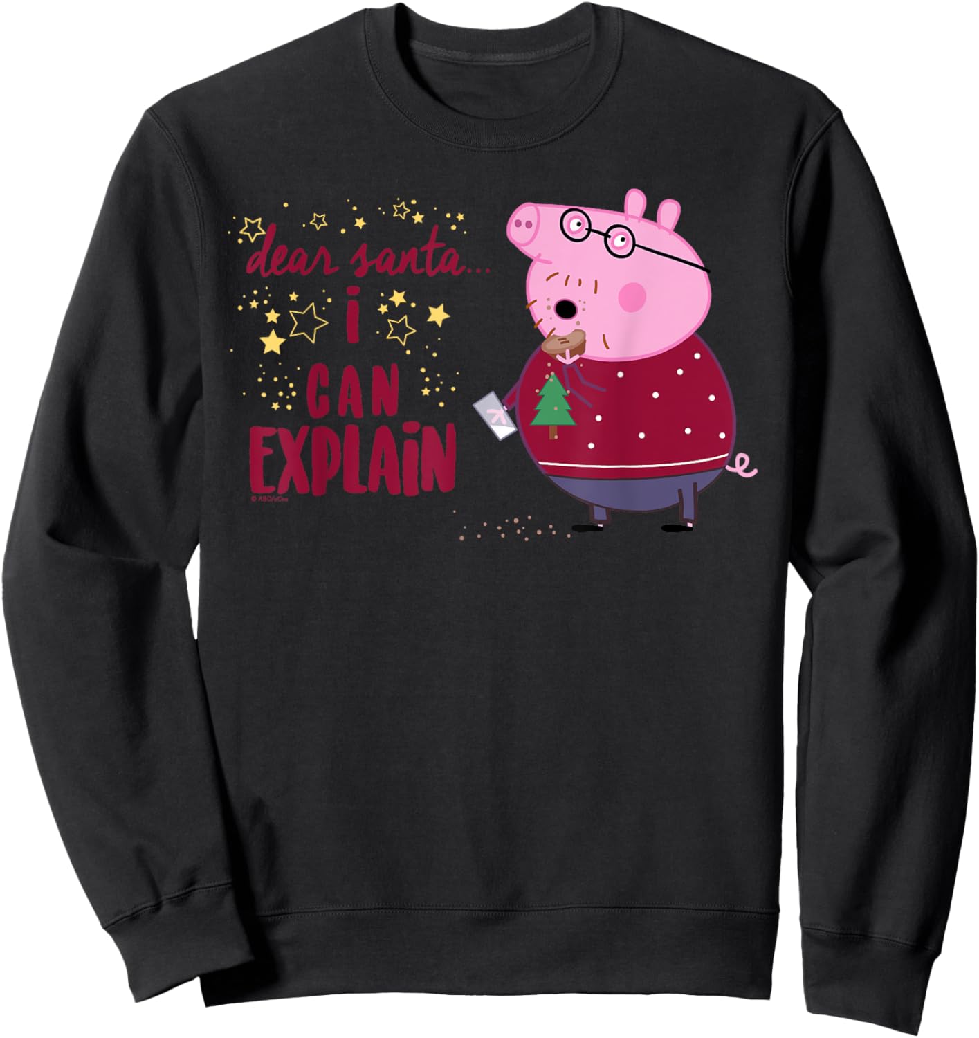 Peppa Pig - Daddy Pig Dear Santa Sweatshirt - Sweatshirt | Black