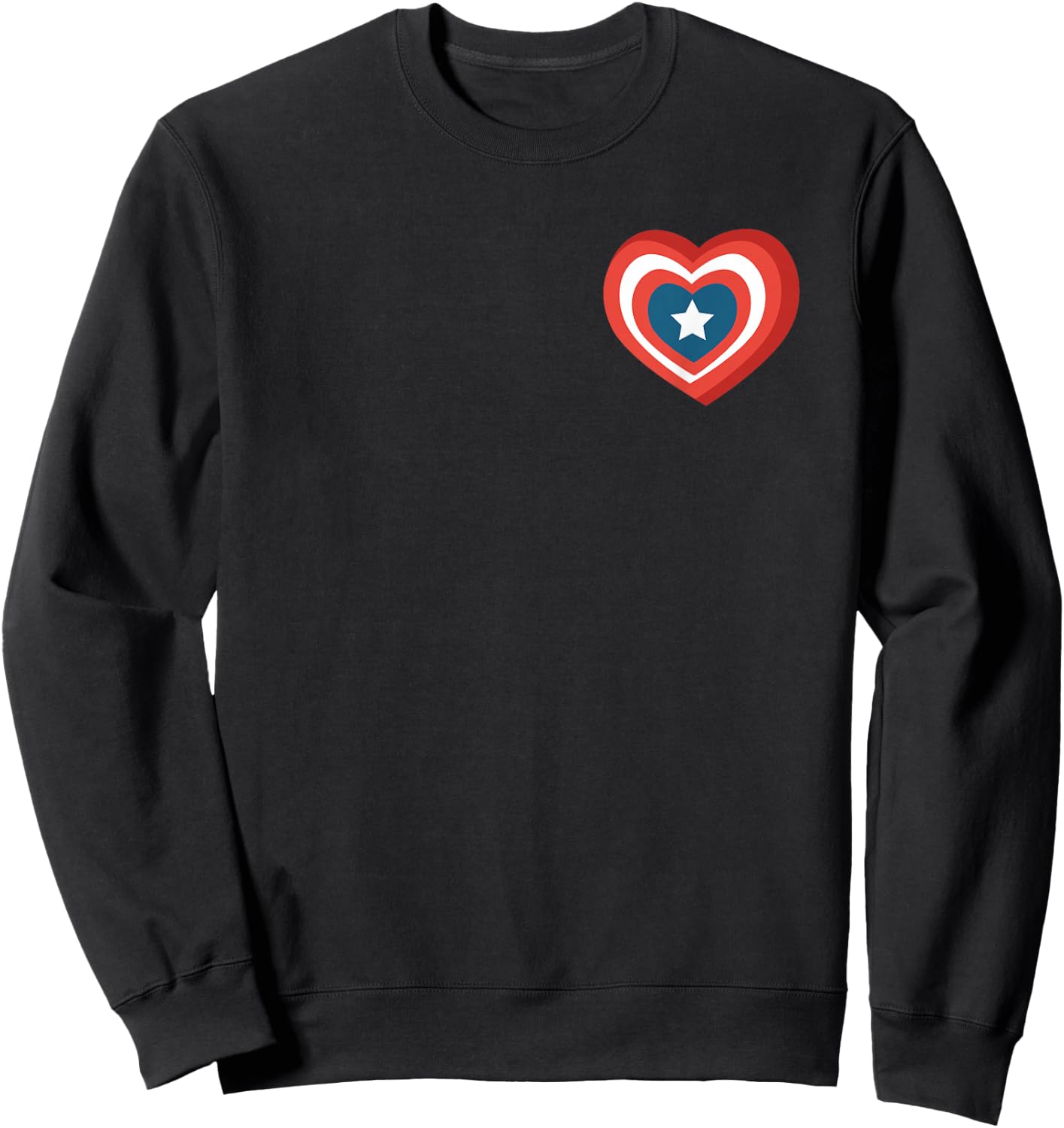 Marvel Captain America Heart Shield Sweatshirt - Sweatshirt | Black