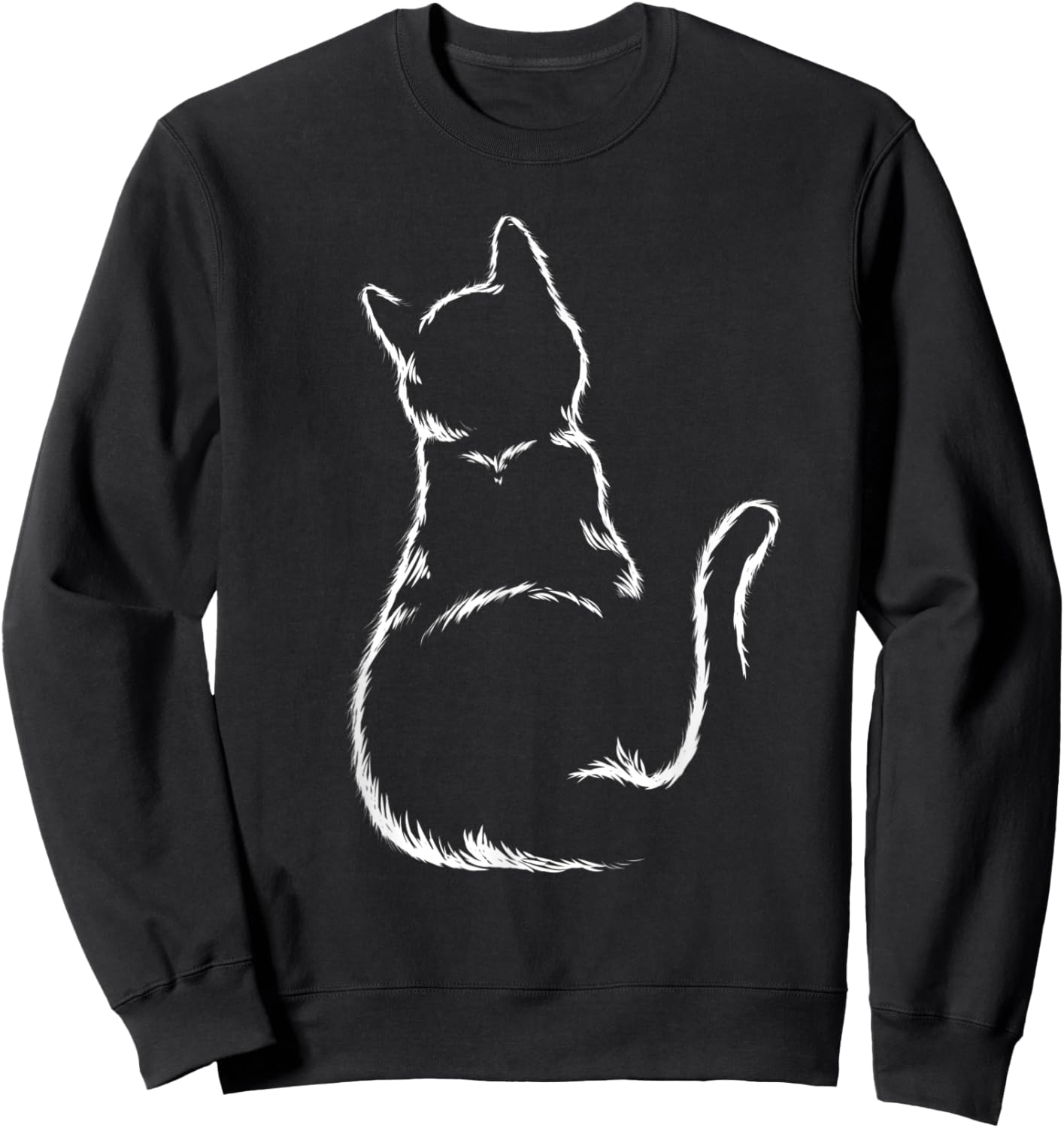 Cats Silhouette Kitten Heart Love Girl Boys Children Sweatshirt - Sweatshirt | Black