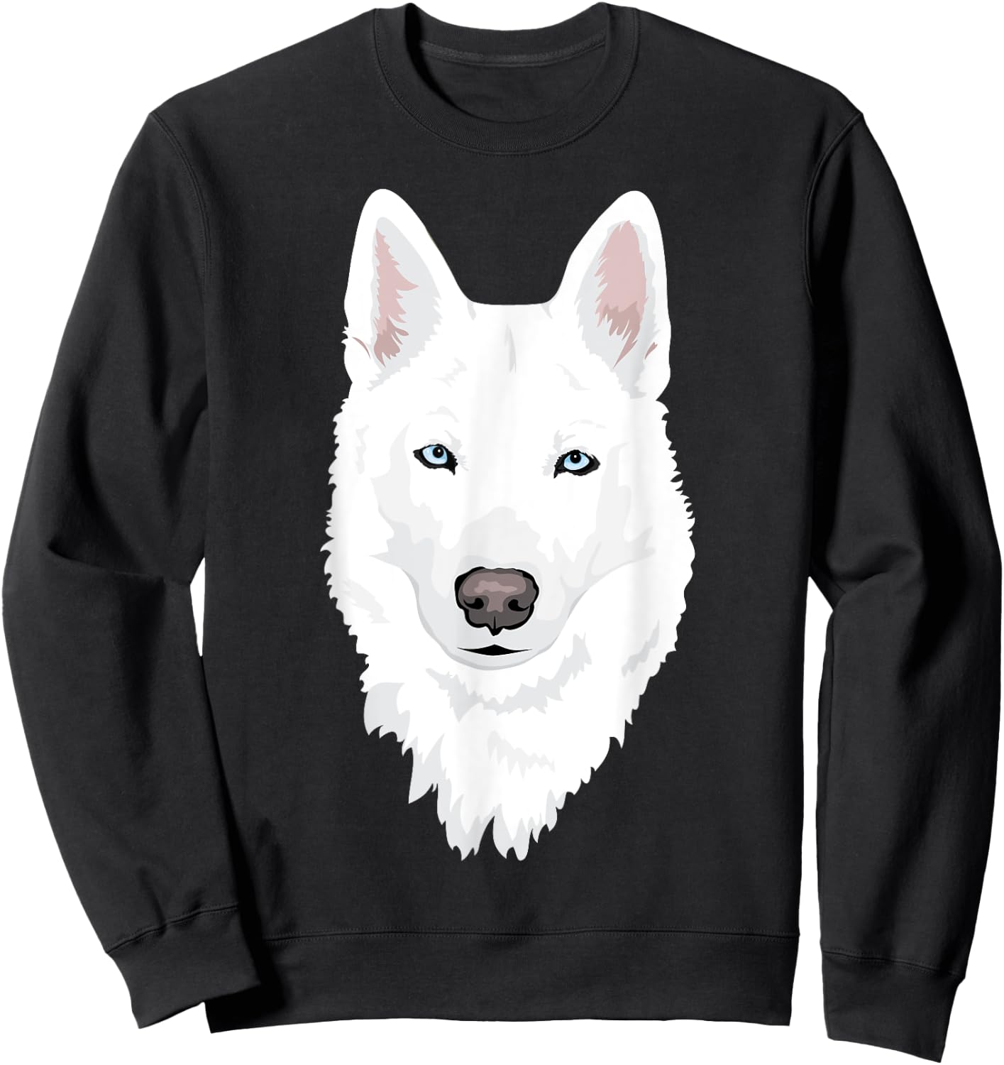 stunning white Siberian Husky - sweet white Snow dog Sweatshirt - Sweatshirt | Black