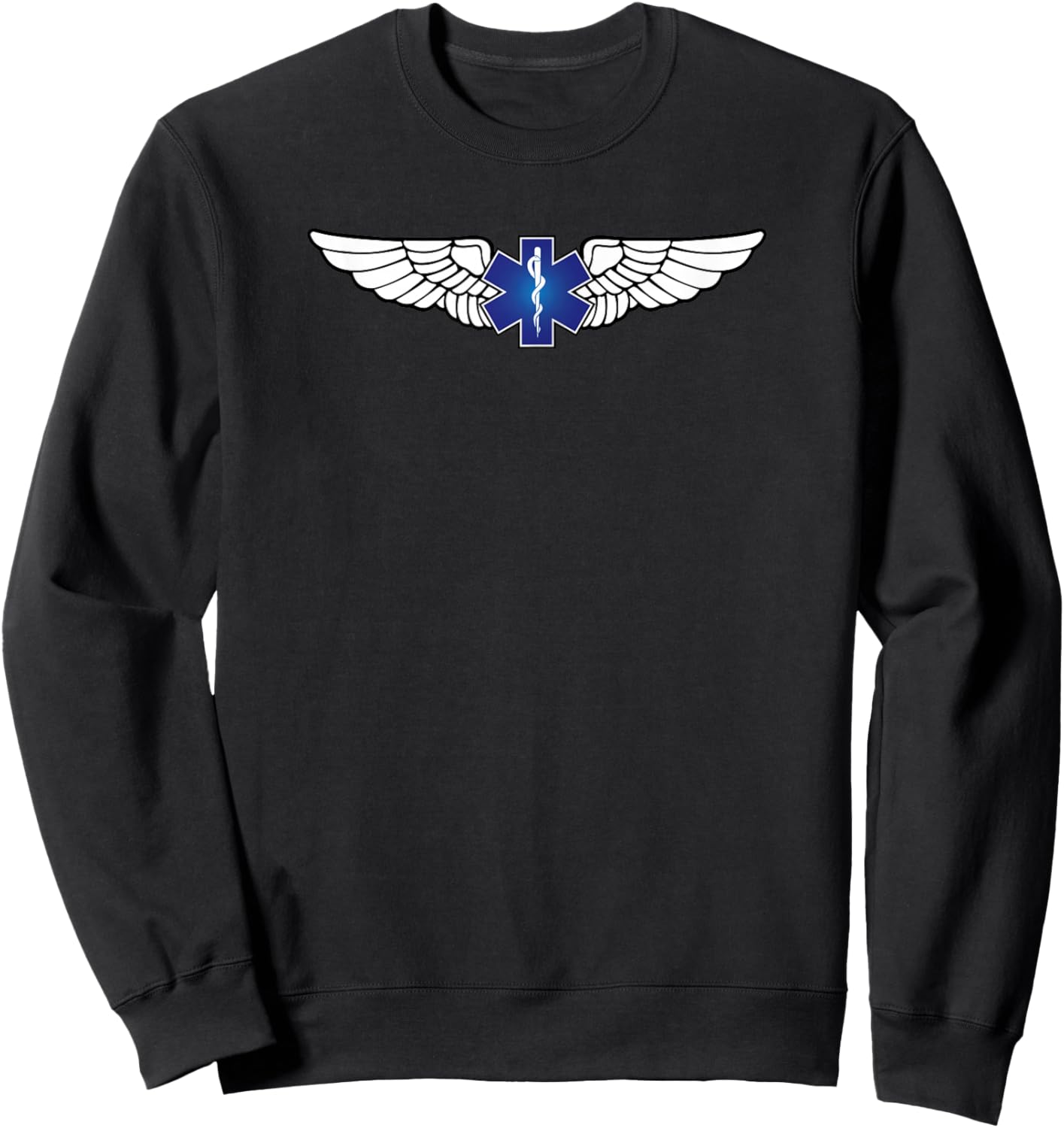 EMS Pilot Wings - Medevac and Air Ambulance - EMT Rescue Sweatshirt - Sweatshirt | Black