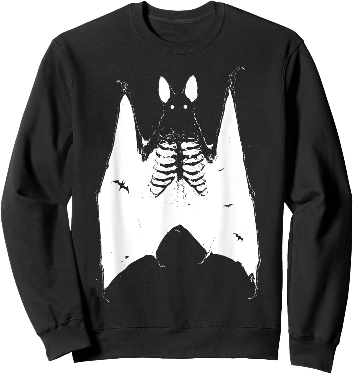 Grunge Horror Bat Pastel Goth Gothic Creepy Weirdcore Punk Sweatshirt - Sweatshirt | Black